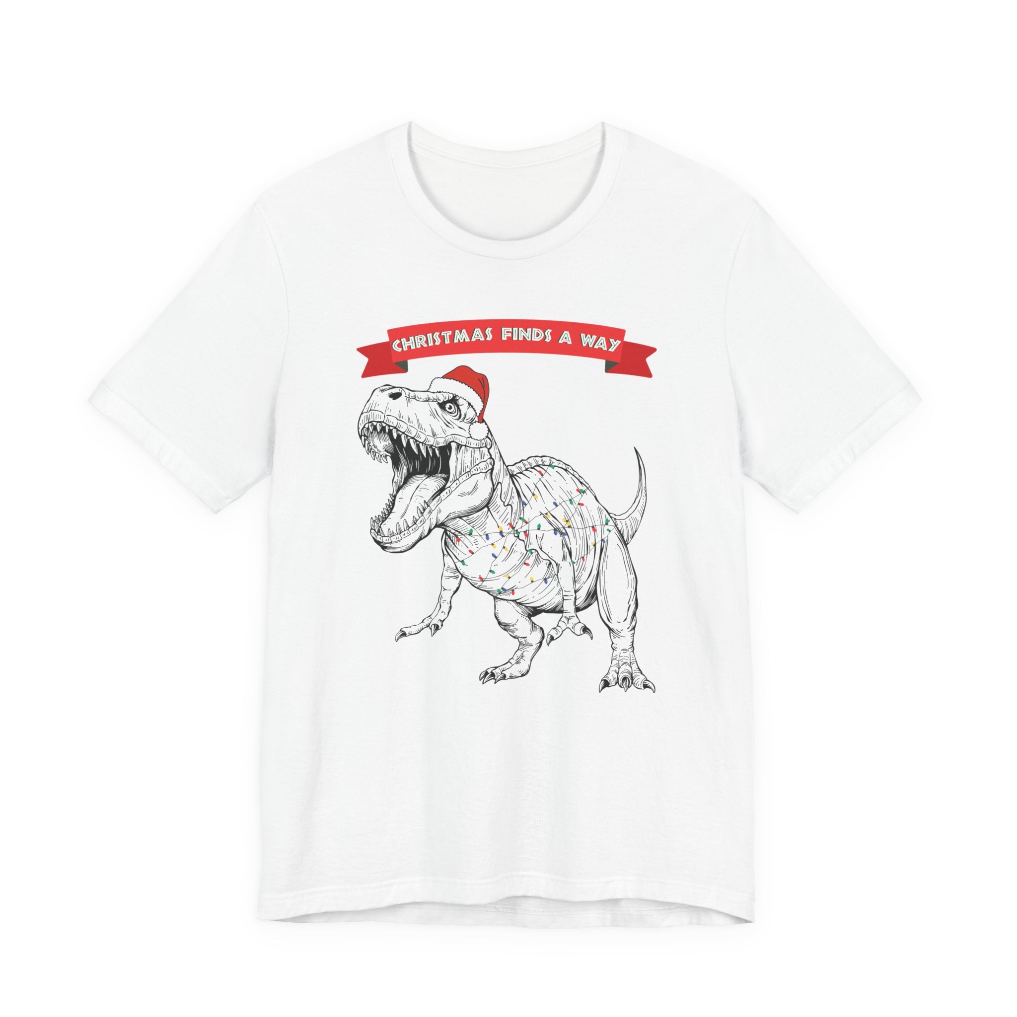 Christmas Finds a Way Shirt- Funny Jurassic Park Dinosaur Shirt