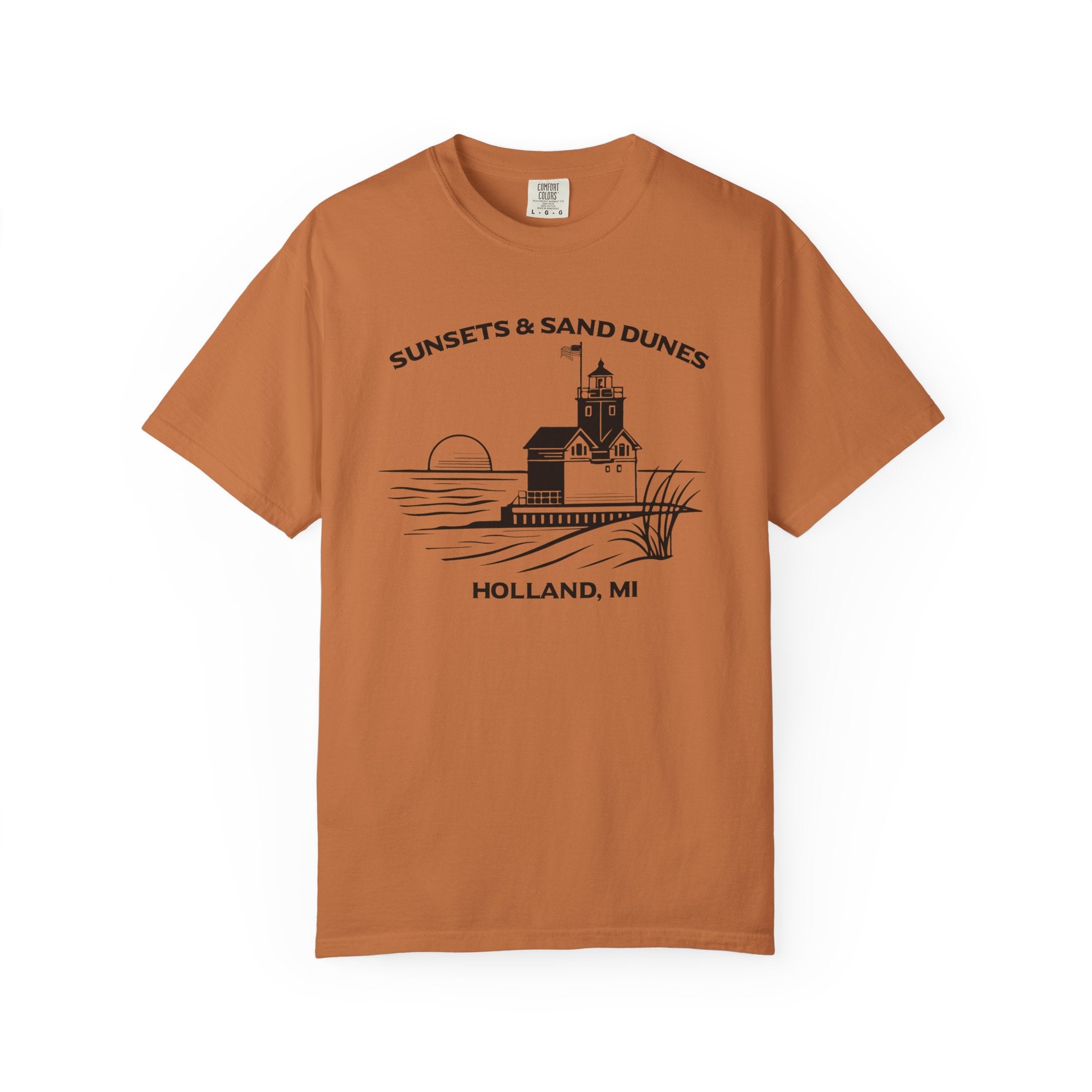 Sunsets & Sand Dunes Shirt | Holland Michigan Big Red Lighthouse Tee