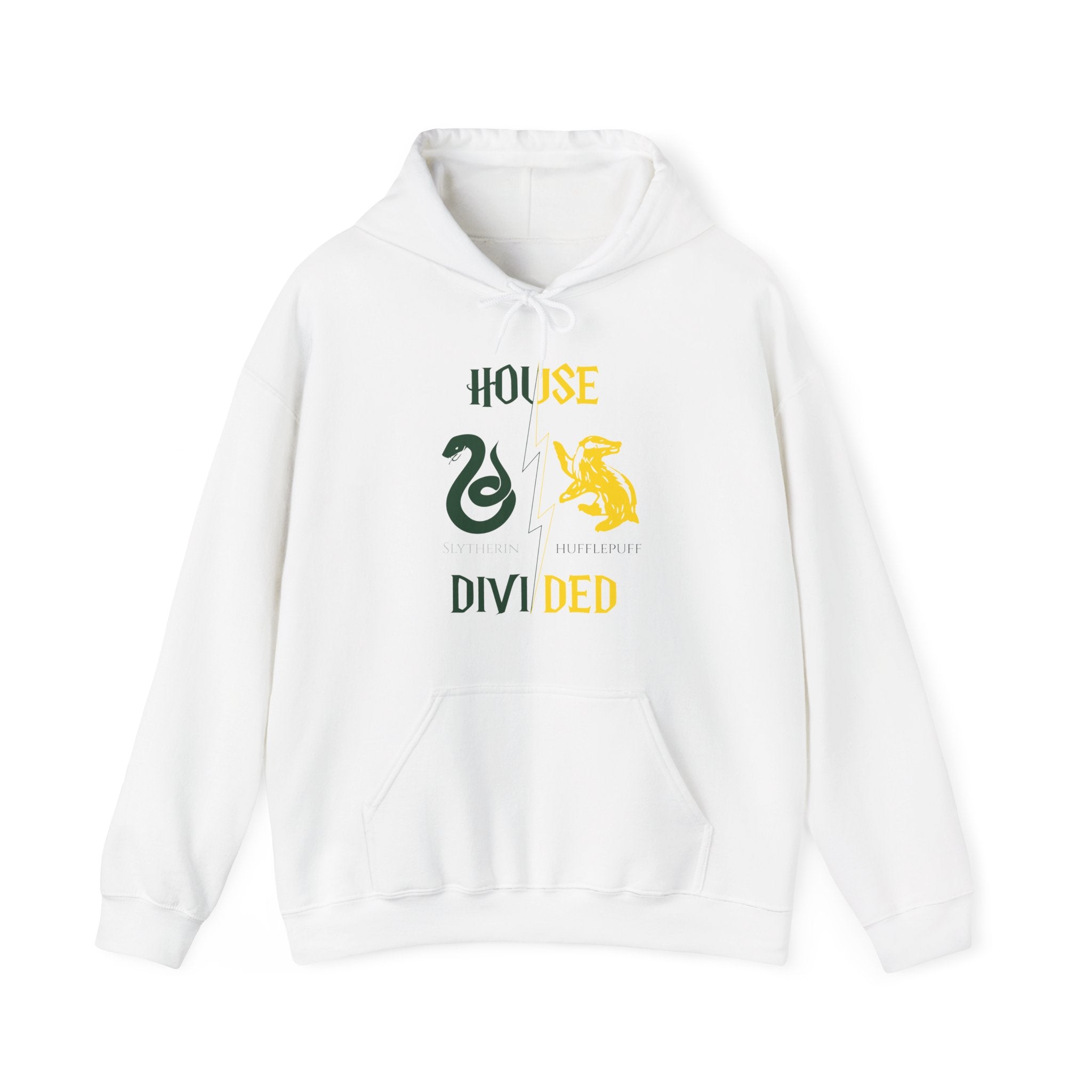 House Divided Hoodie – Slytherin x Hufflepuff | Magical Rivalry Sweatshirt
