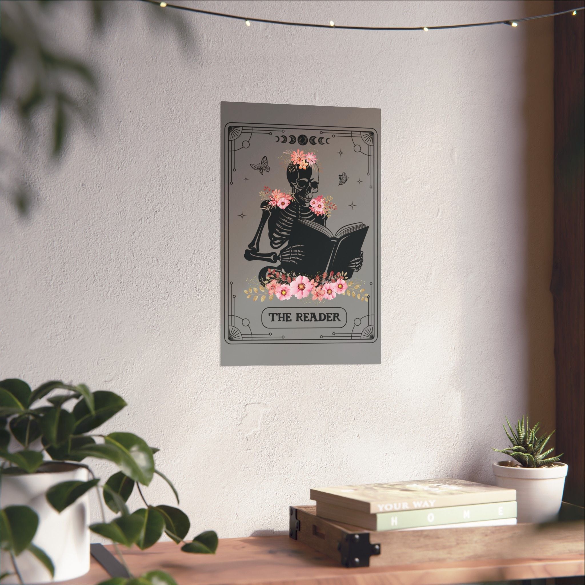 The Reader Poster – Gothic Book Lover Wall Art | Dark Academia Print