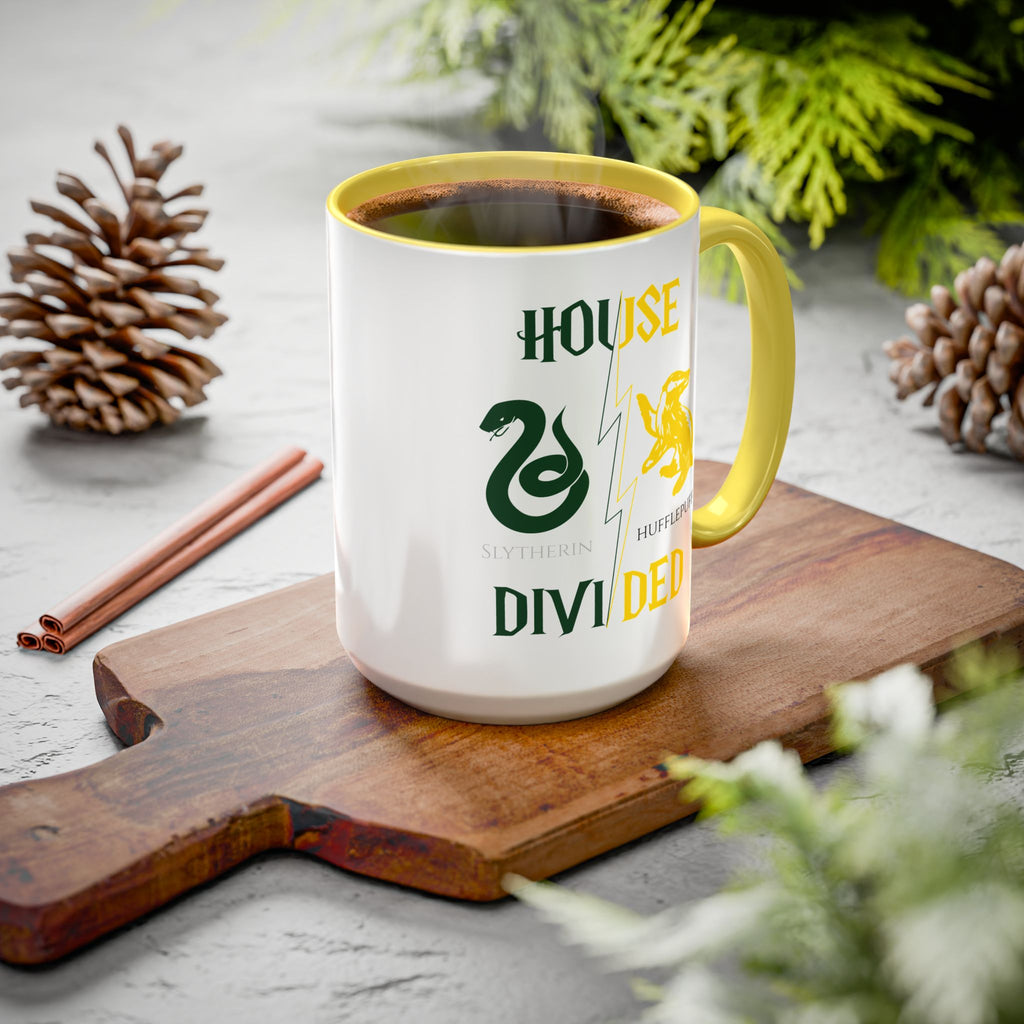 Slytherin Hufflepuff Mug | House Divided Cup | Wizarding Couple Gift