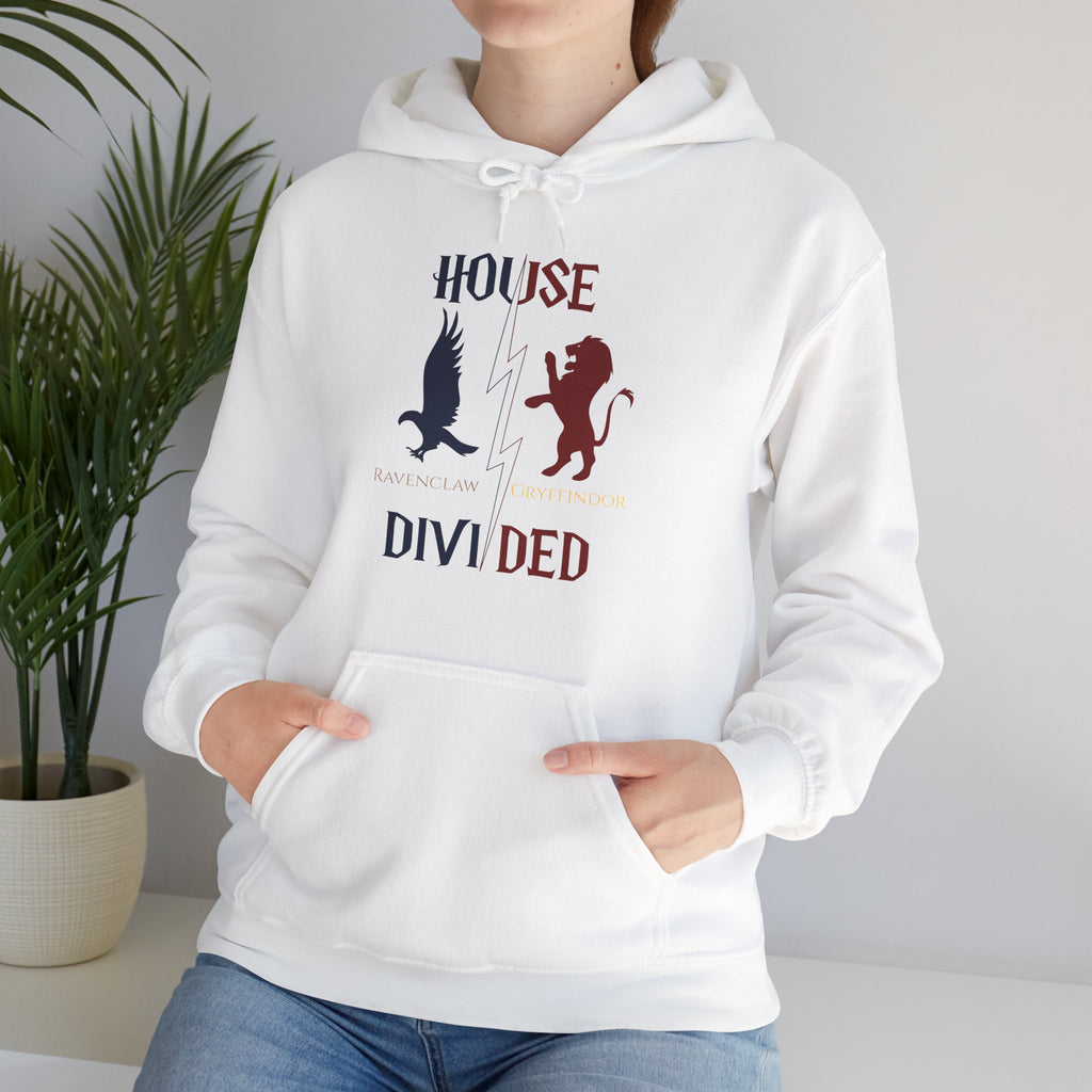 House Divided Hoodie – Ravenclaw x Gryffindor | Magical Rivalry Sweatshirt