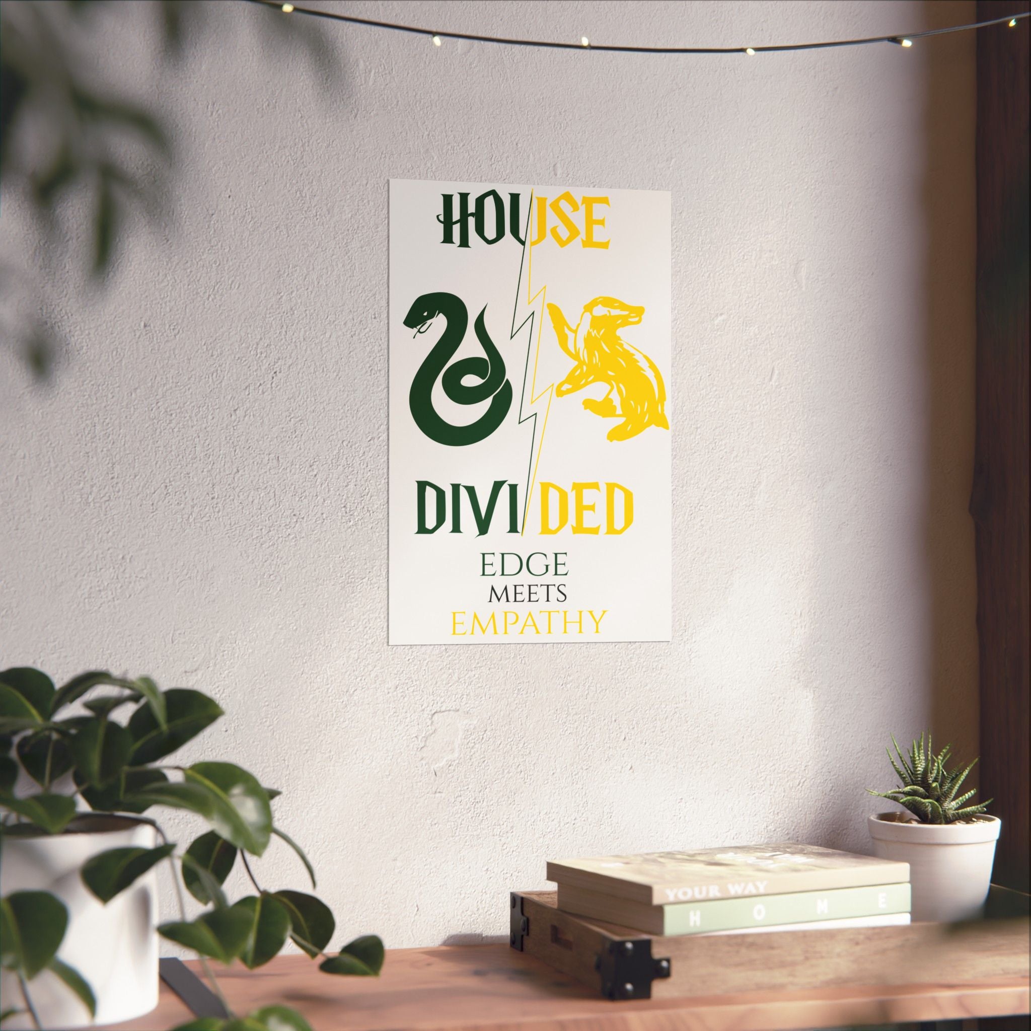 House Divided Rivalry Poster- Serpent + Badger 11x17 Wall Art