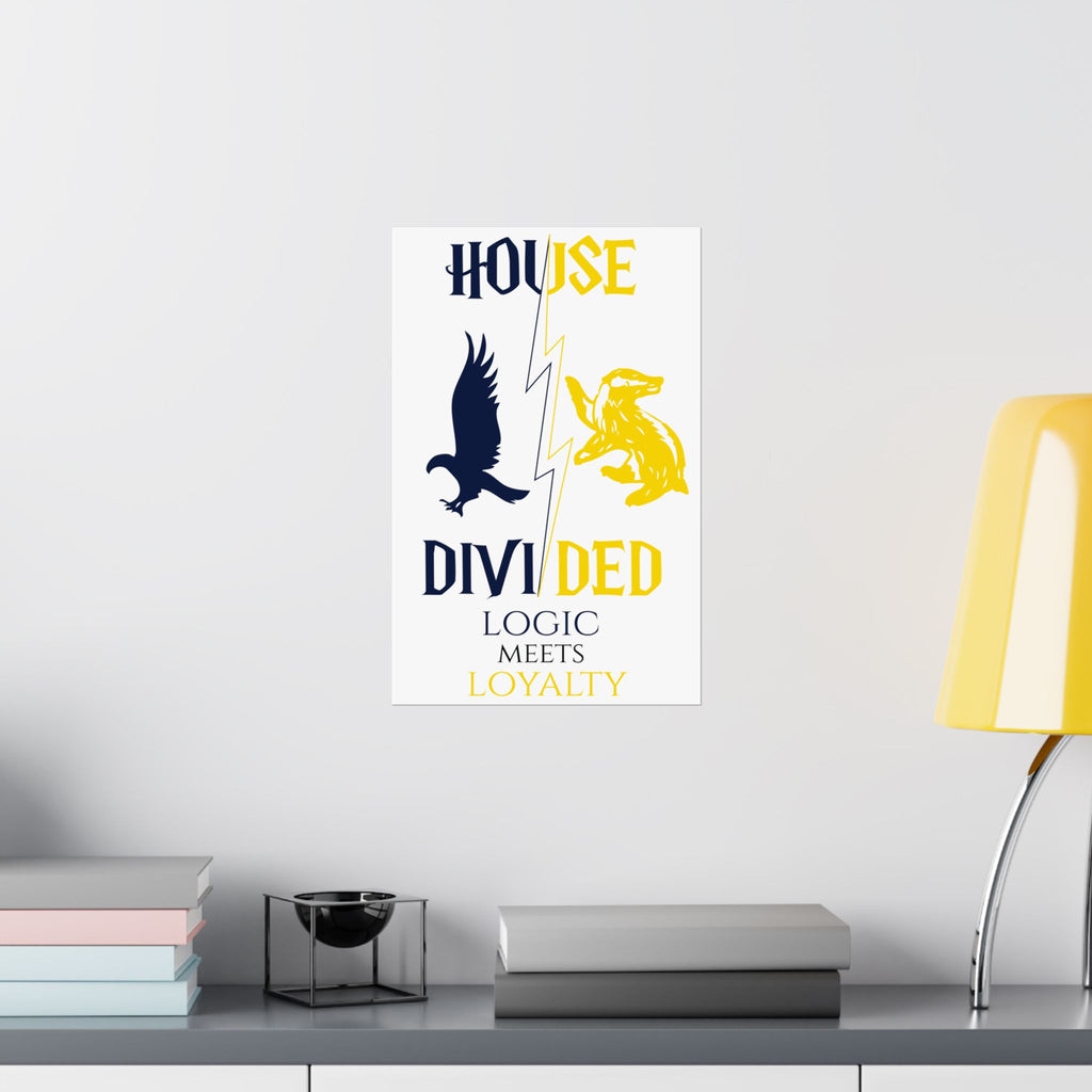 House Divided Rivalry Poster- Raven + Badger 11x17 Wall Art