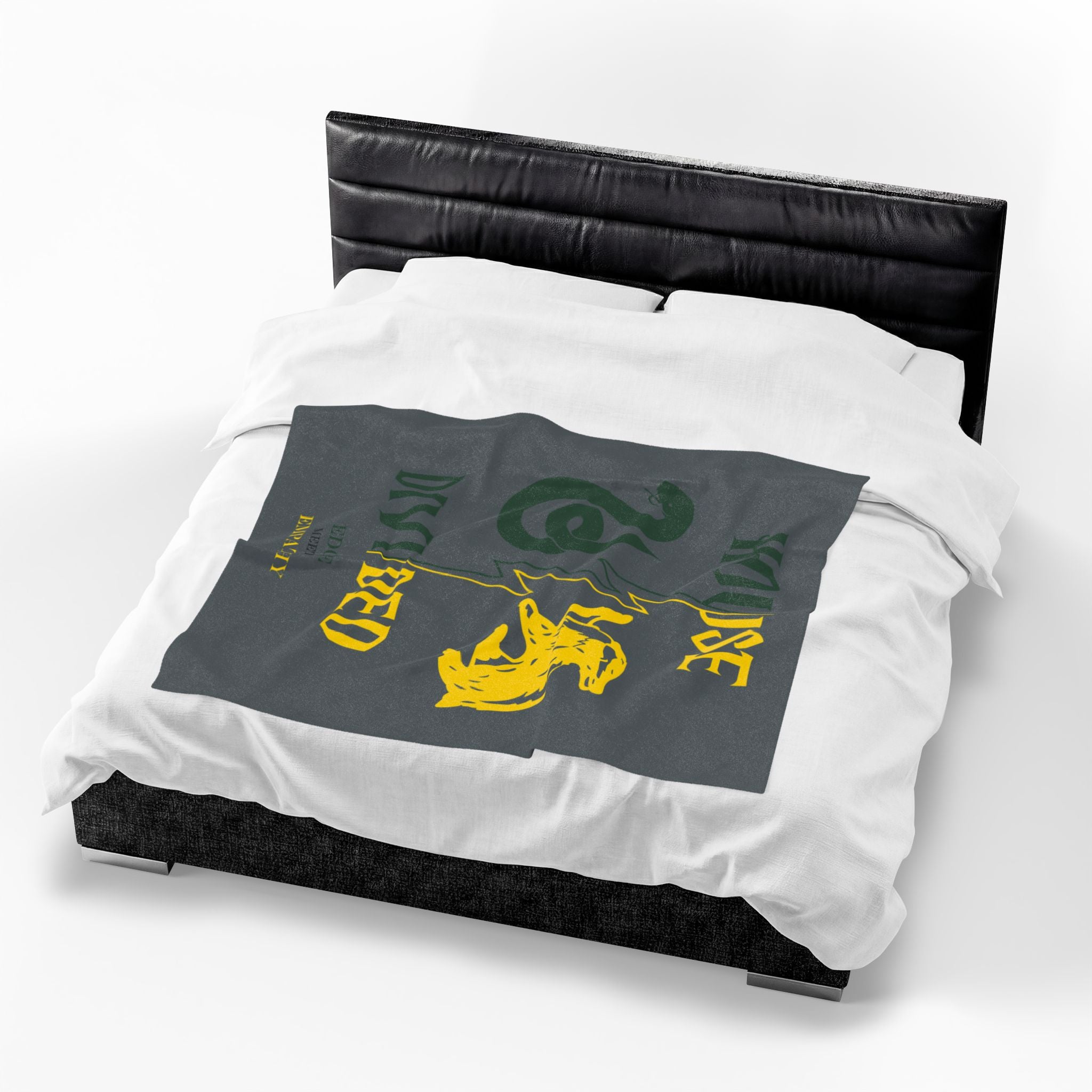 House Divided Serpent + Badger Rivalry Blanket- Edge Meets Empathy Cozy Wizardcore Throw (50x60)