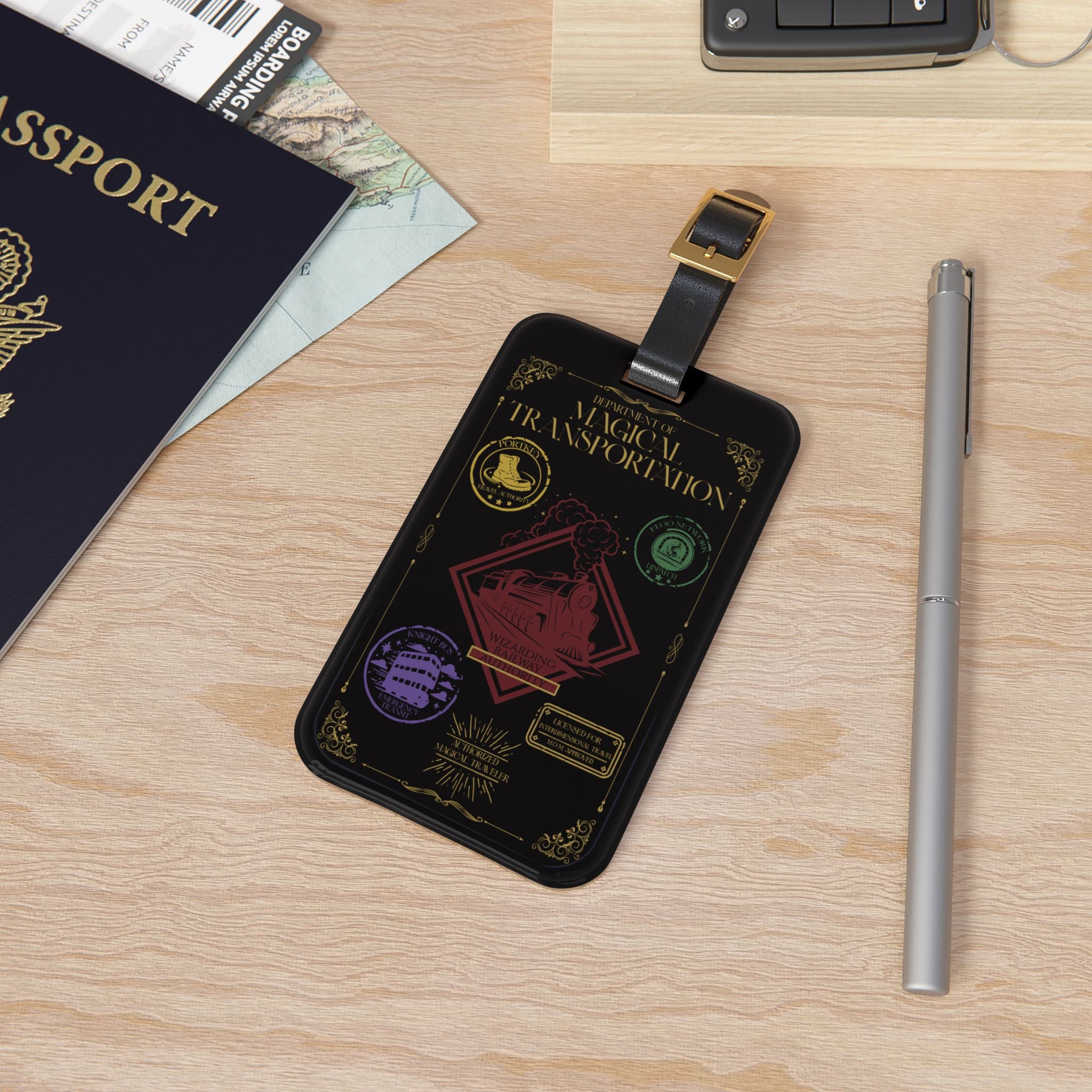 Department of Magical Transportation Luggage Tag- Wizard Travel Tag for Suitcases