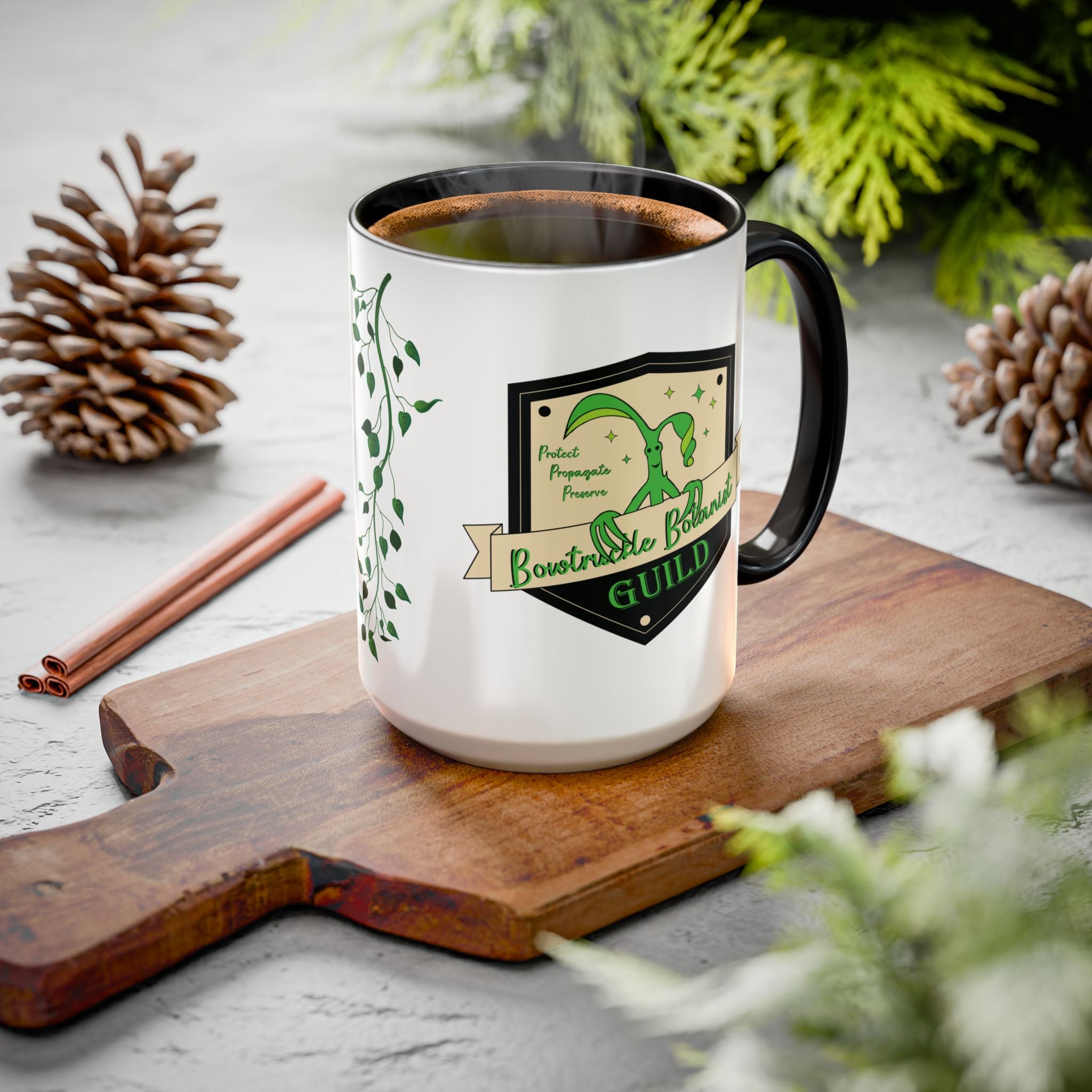Bowtruckle Botanist Guild Mug- Magical Flora Division 15oz Fantasy Coffee Mug