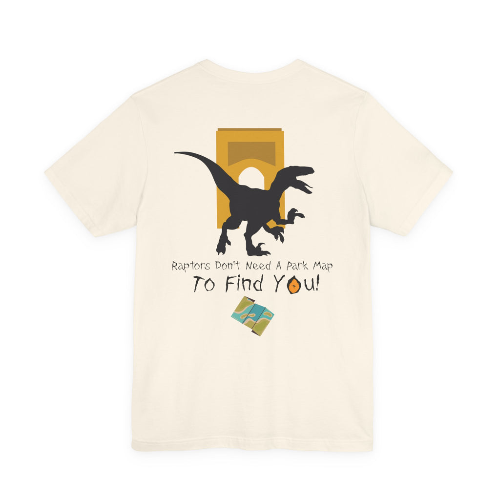 Raptor Park Day Shirt- Universal Inspired Dinosaur Tee, Double-Sided Jurassic Design