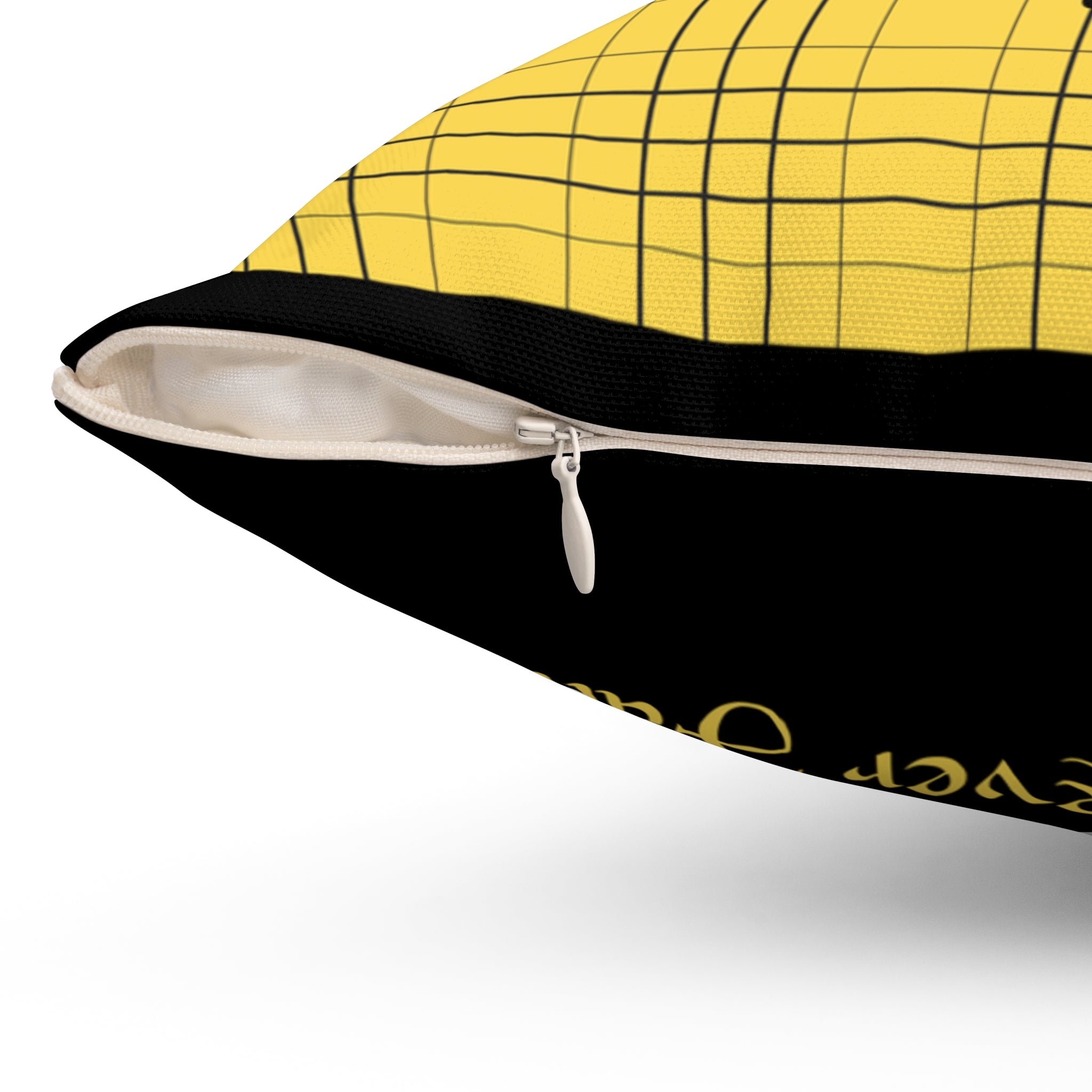 Badger House Plaid Pillow- Loyalty Never Falters- Wizardcore Throw Pillow