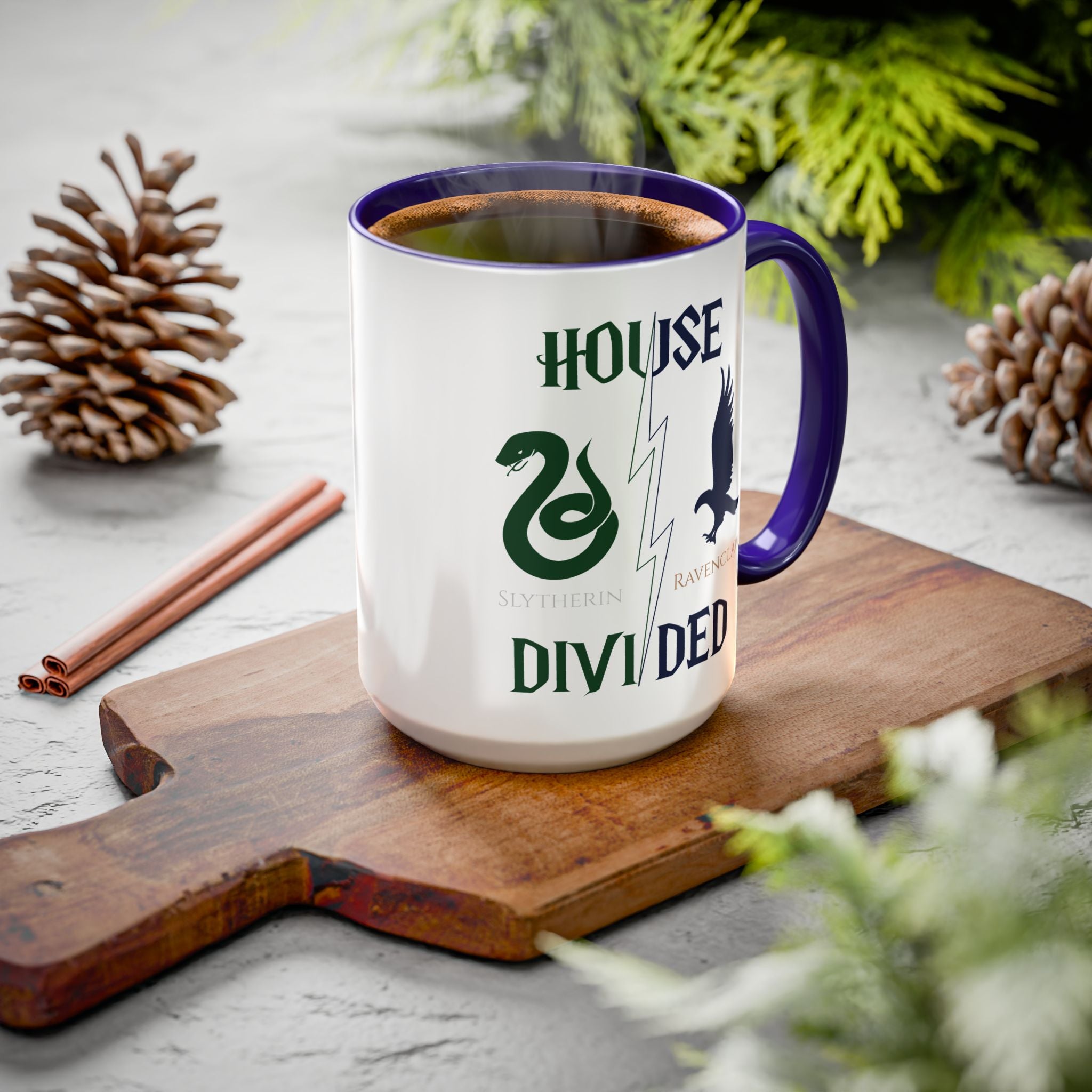 Slytherin Ravenclaw Mug | House Divided Cup | Wizarding Couple Gift