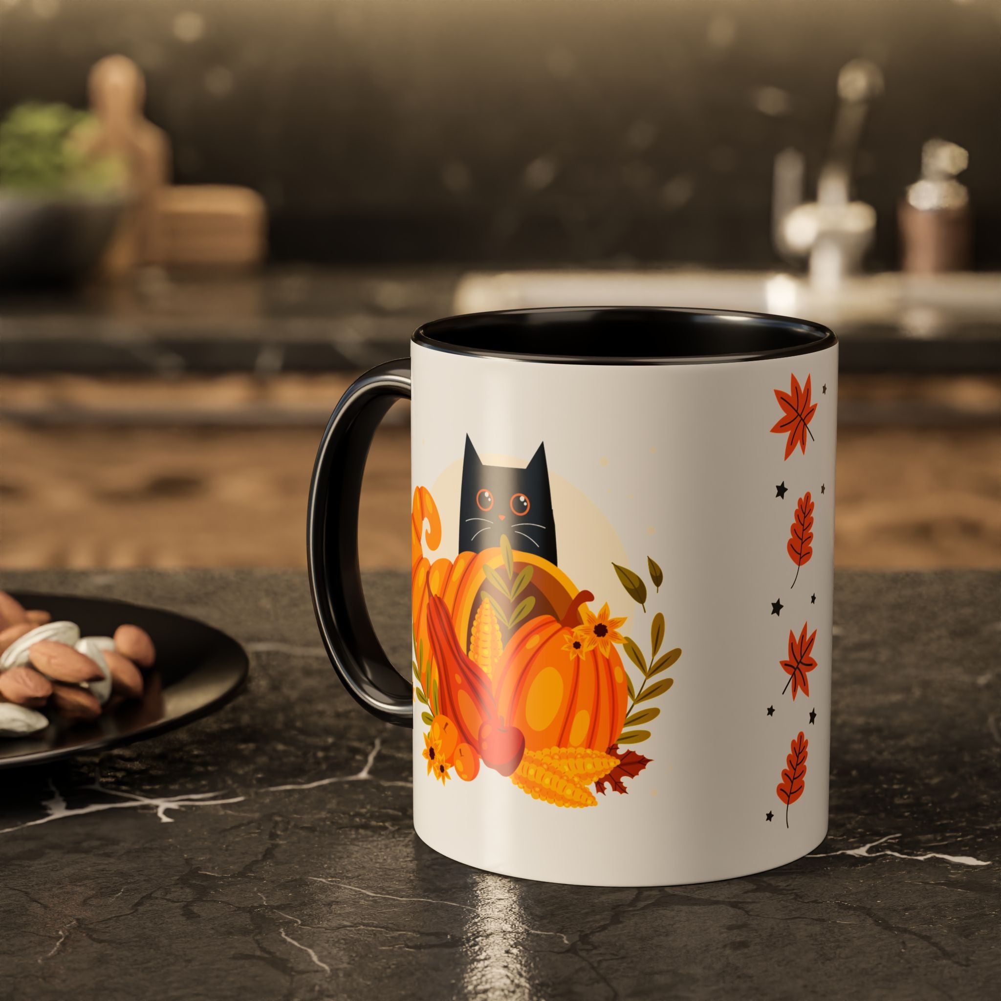 Emotionally Unstable Seasonally Festive 11oz Mug- Cute Black Cat Fall Coffee Mug