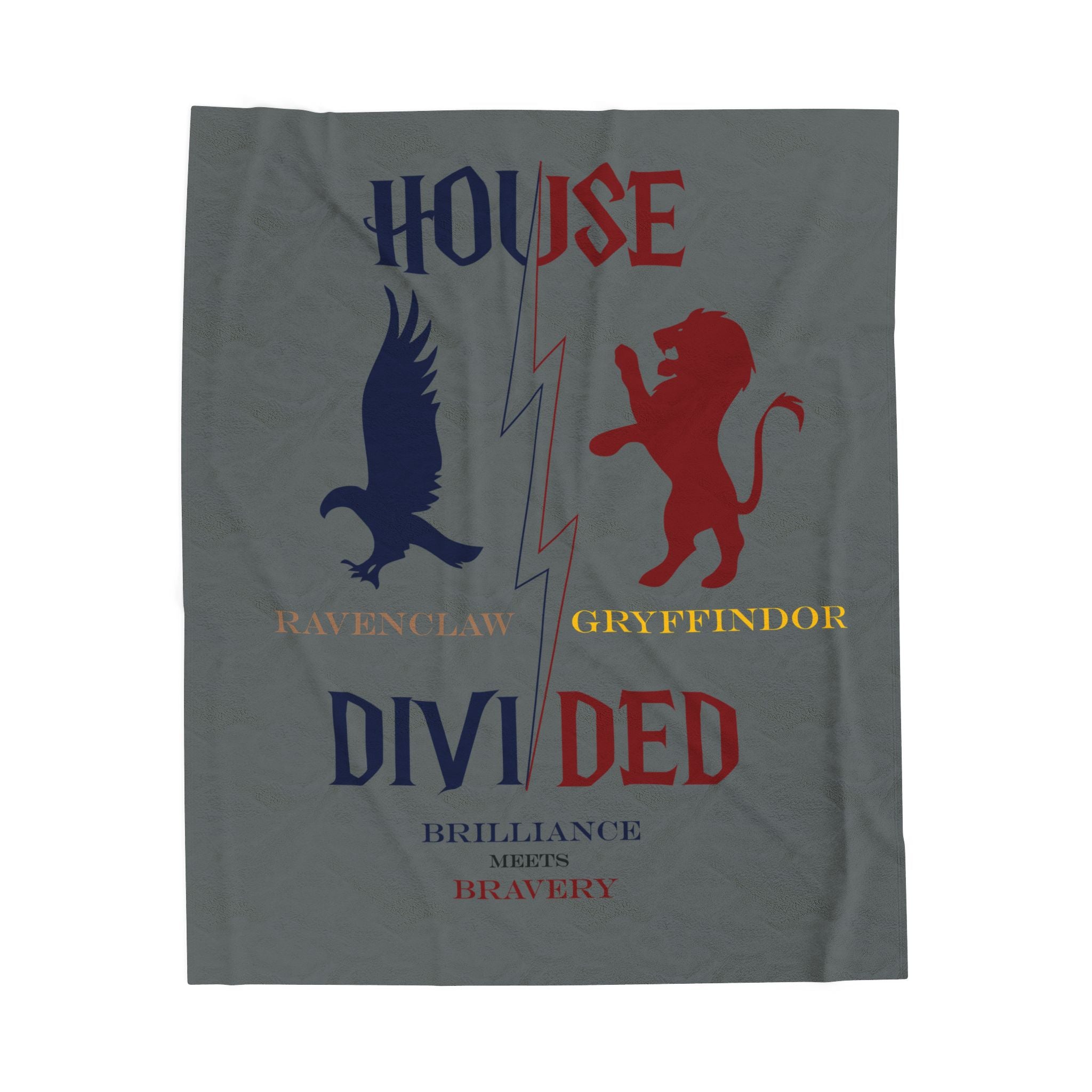 Ravenclaw Gryffindor House Divided Blanket | Brilliance Meets Bravery Throw