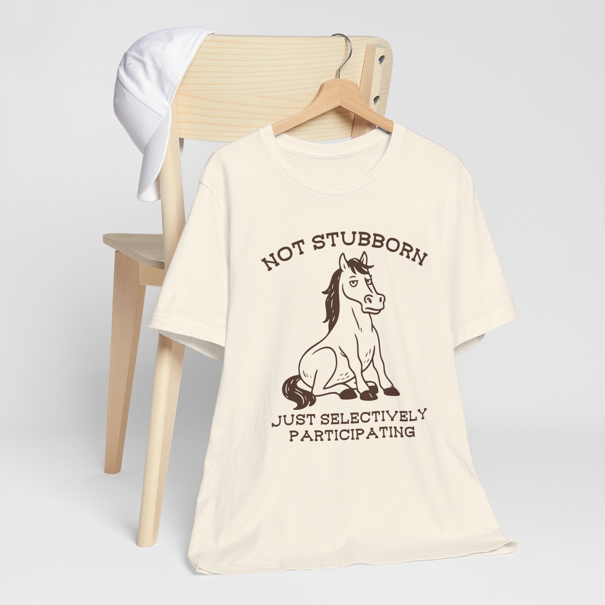 Not Stubborn Just Selectively Participating Shirt | Funny Horse Tee | Meltdown Menagerie Collection