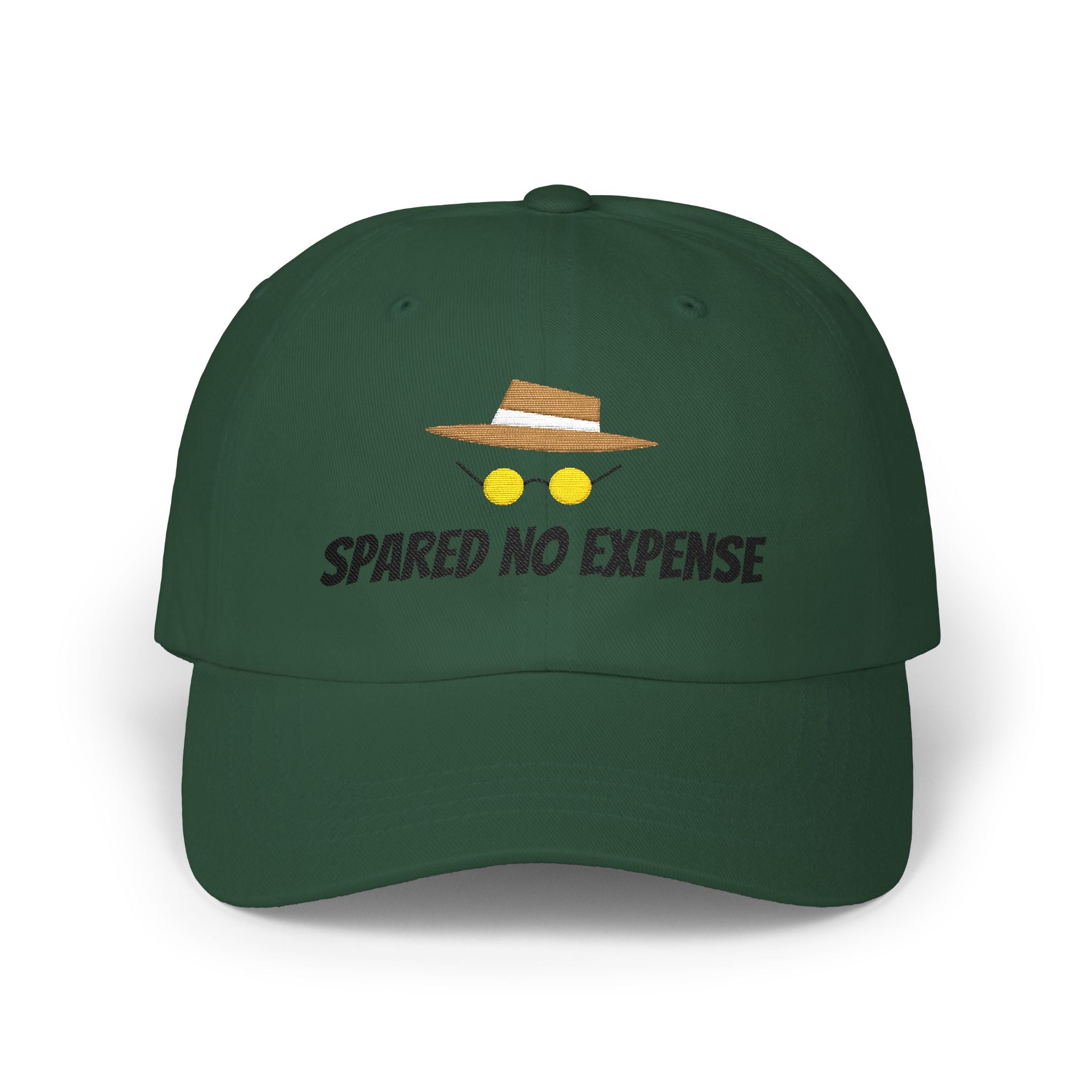 Spared No Expense Hat- Embroidered Jurassic Inspired Dad Cap, Theme Park Outfit Hat