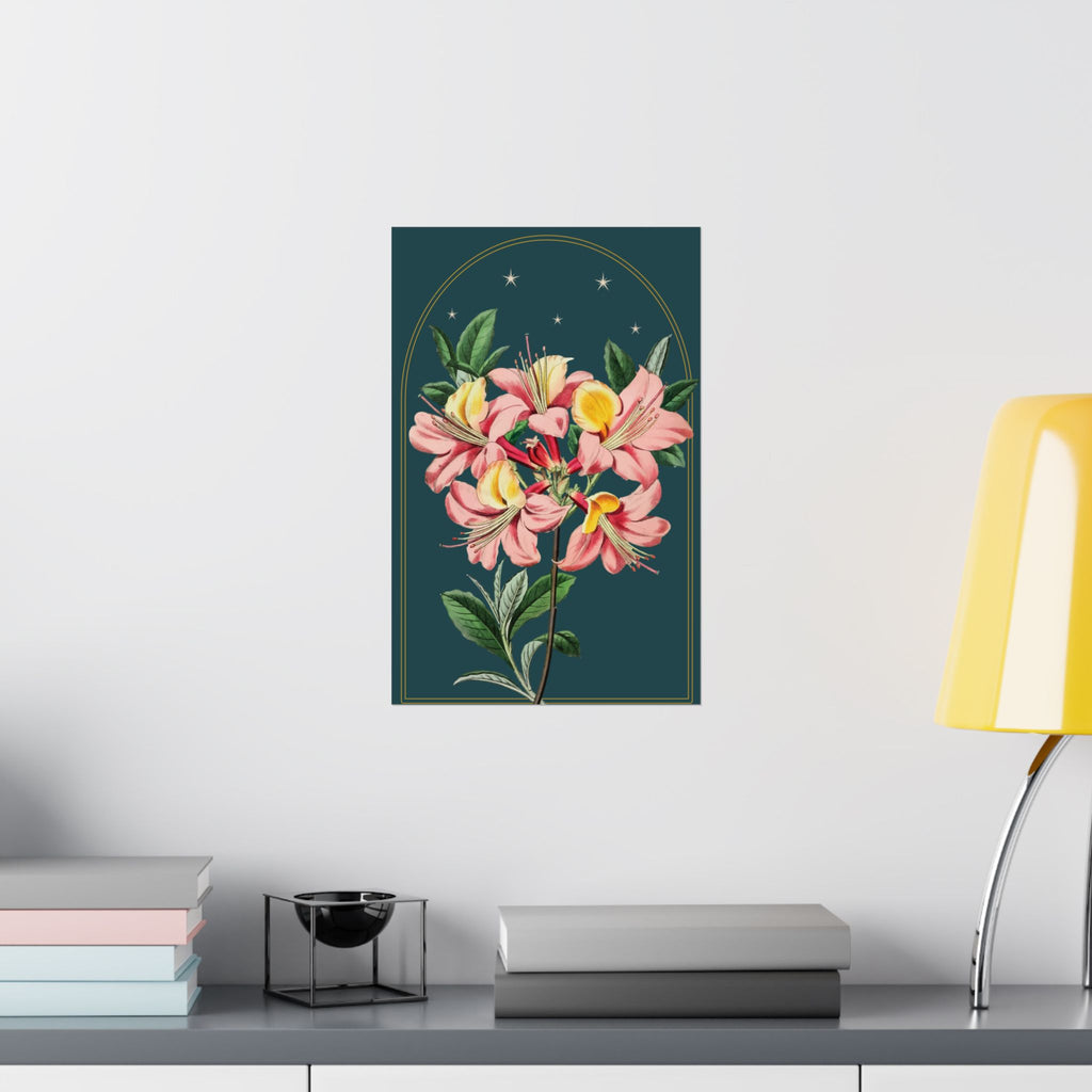 Azalea Botanical Print- 11x17 Vintage Botanical Illustration Wall Art