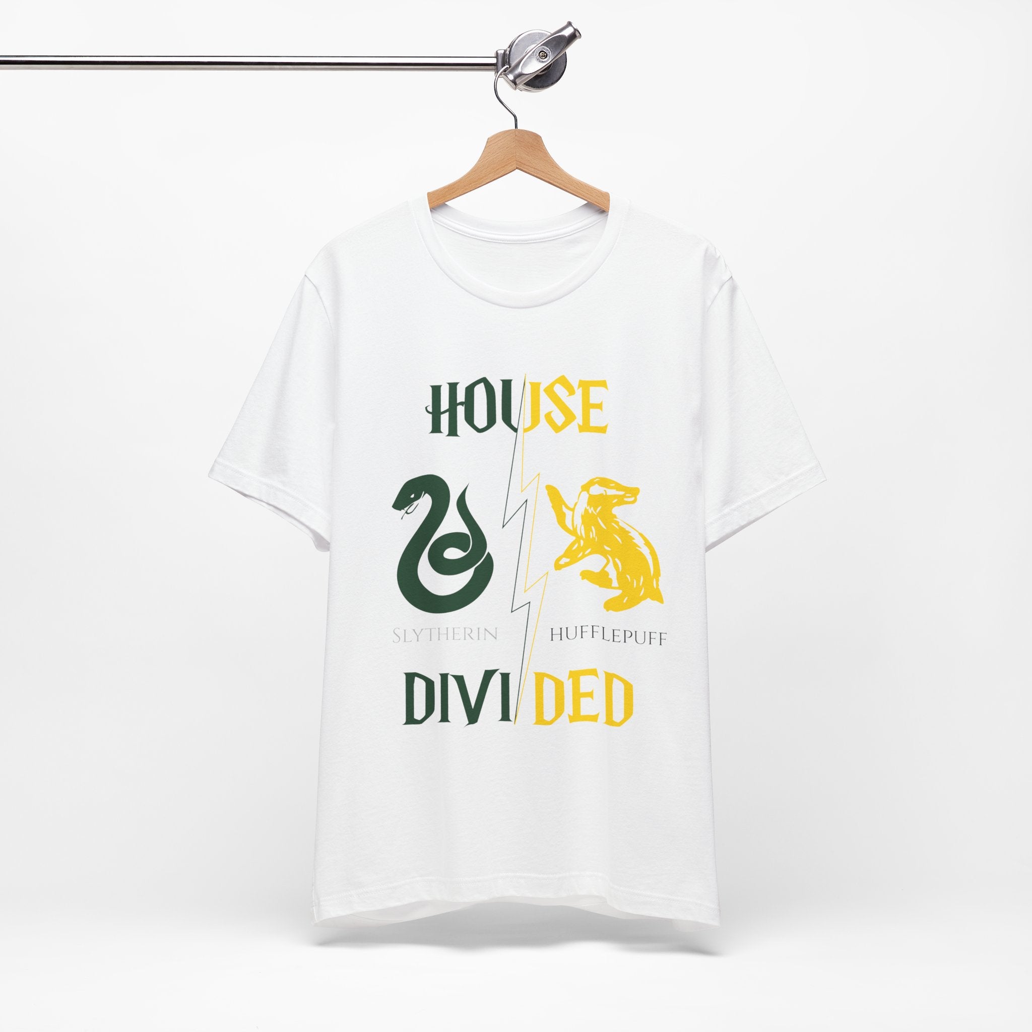 Slytherin Hufflepuff Shirt | House Divided Tee | Wizarding Couple Gift