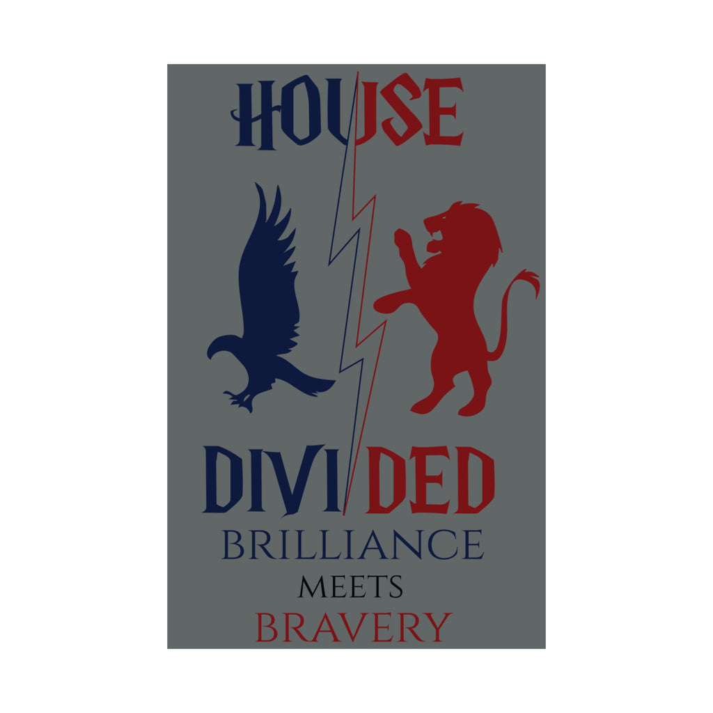 House Divided Rivalry Poster - Raven + Lion 11x17 Wall Art
