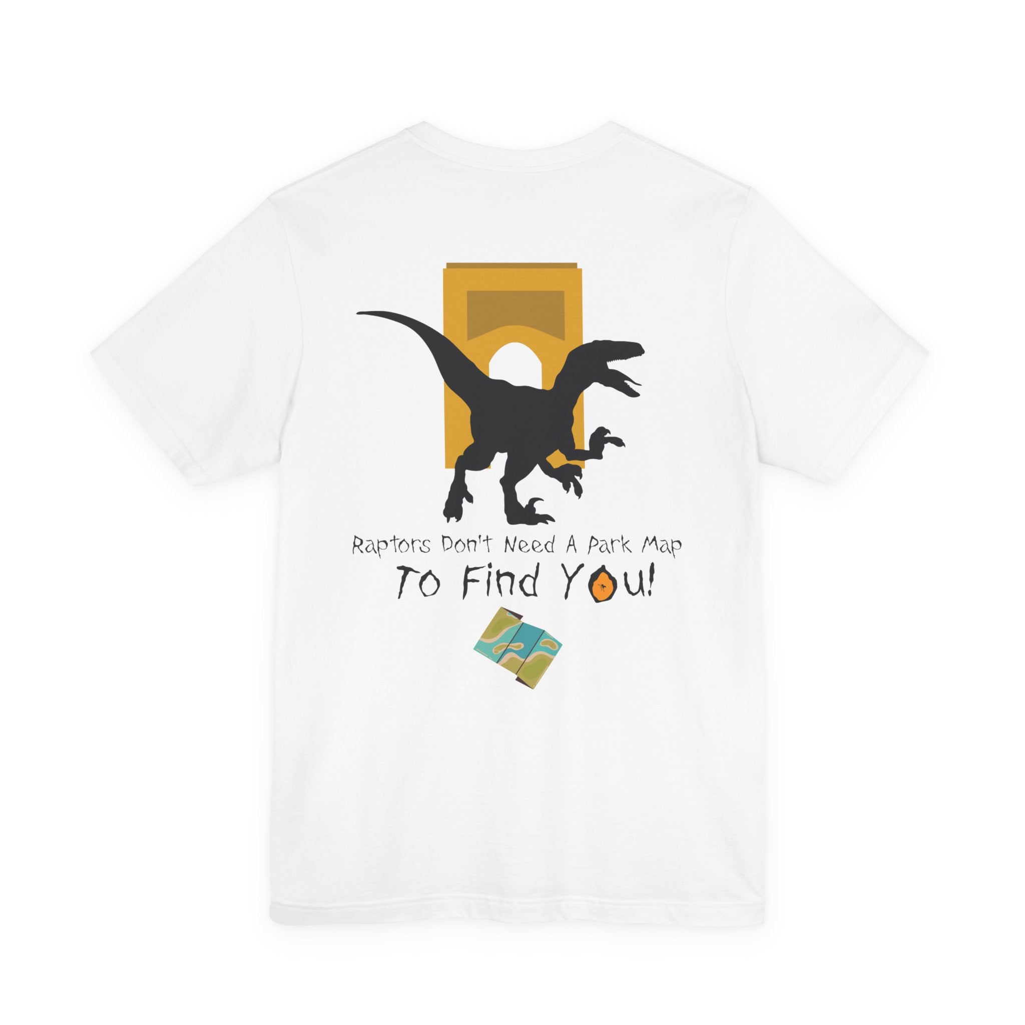 Raptor Park Day Shirt- Universal Inspired Dinosaur Tee, Double-Sided Jurassic Design