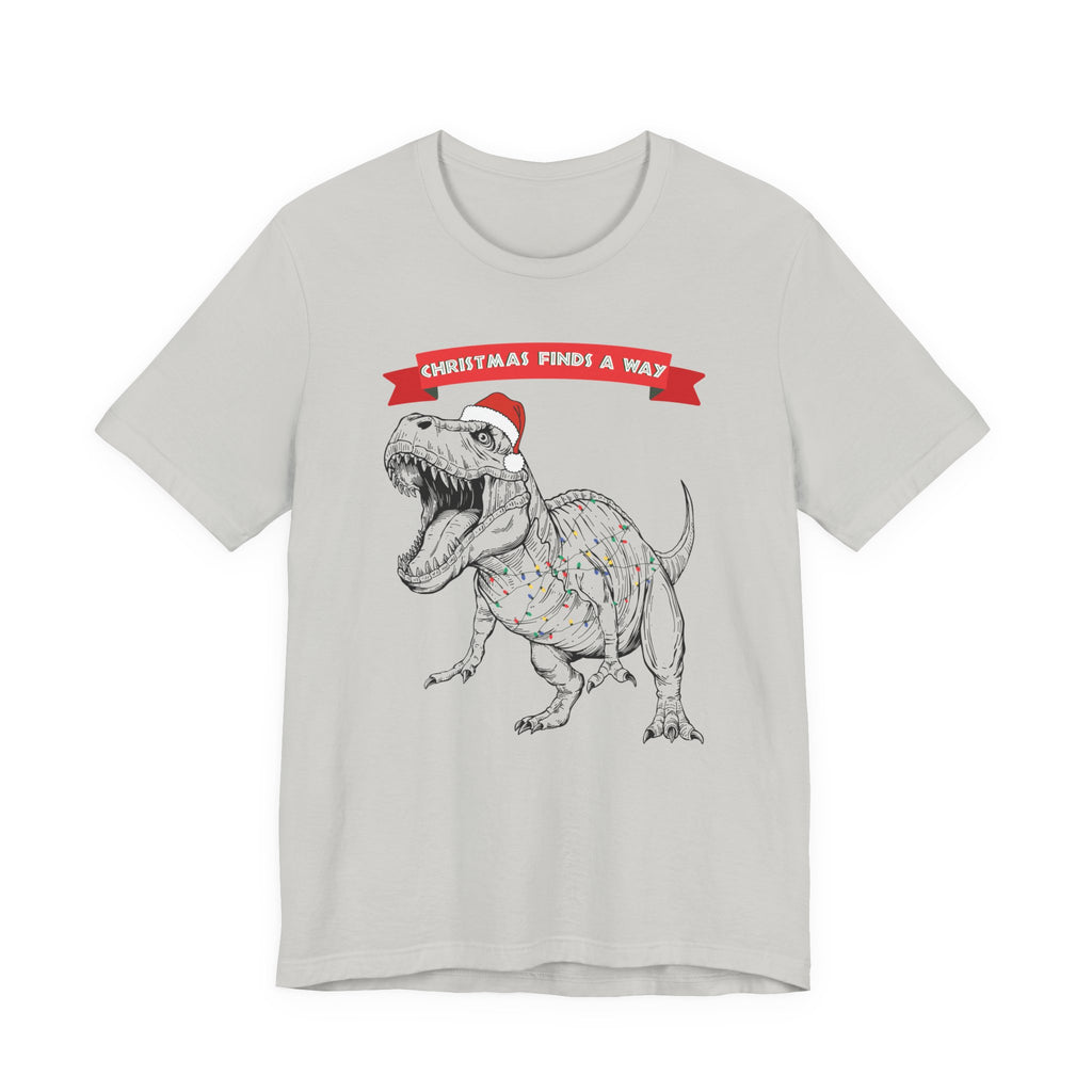 Christmas Finds a Way Shirt- Funny Jurassic Park Dinosaur Shirt