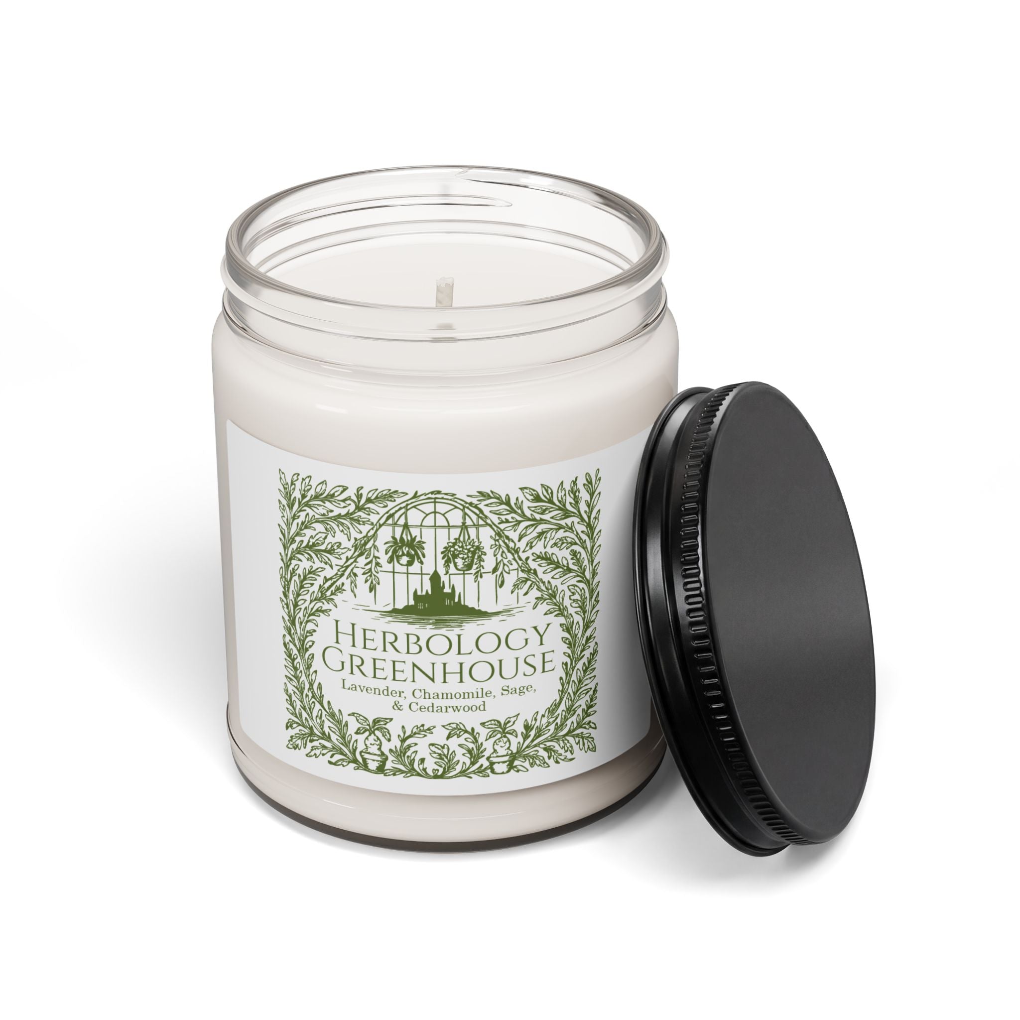 Herbology Greenhouse- Lavender Chamomile Soy Candle, Botanical Greenhouse Scent
