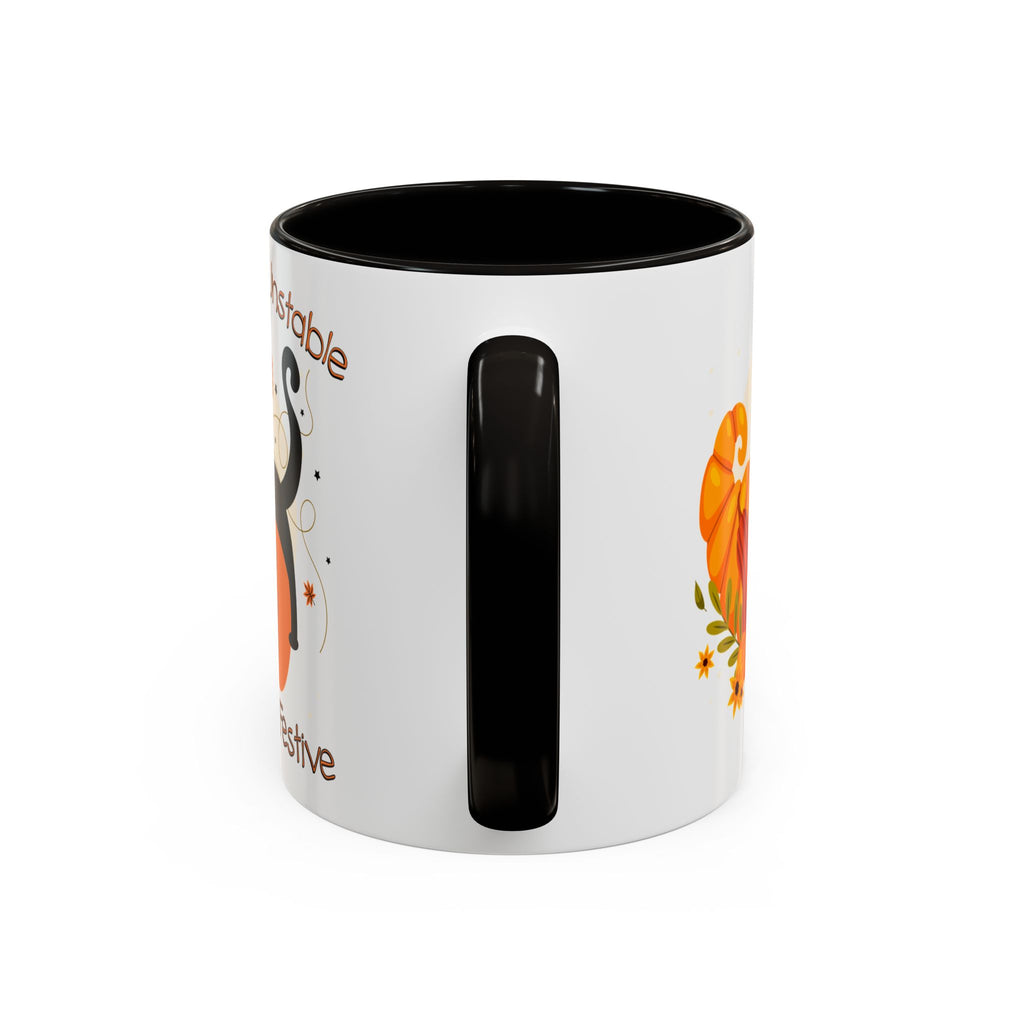 Emotionally Unstable Seasonally Festive 11oz Mug- Cute Black Cat Fall Coffee Mug