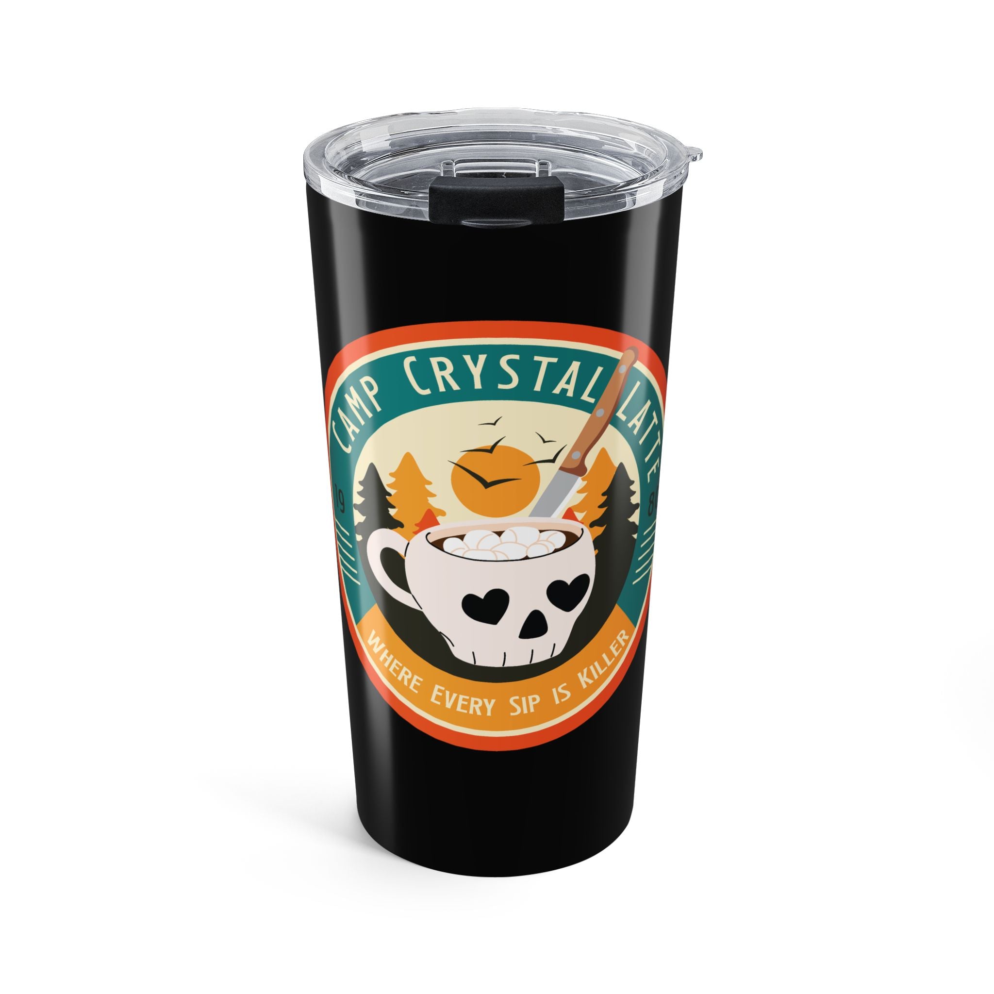 Camp Crystal Latte 20oz Tumbler- Horror Coffee Travel Mug