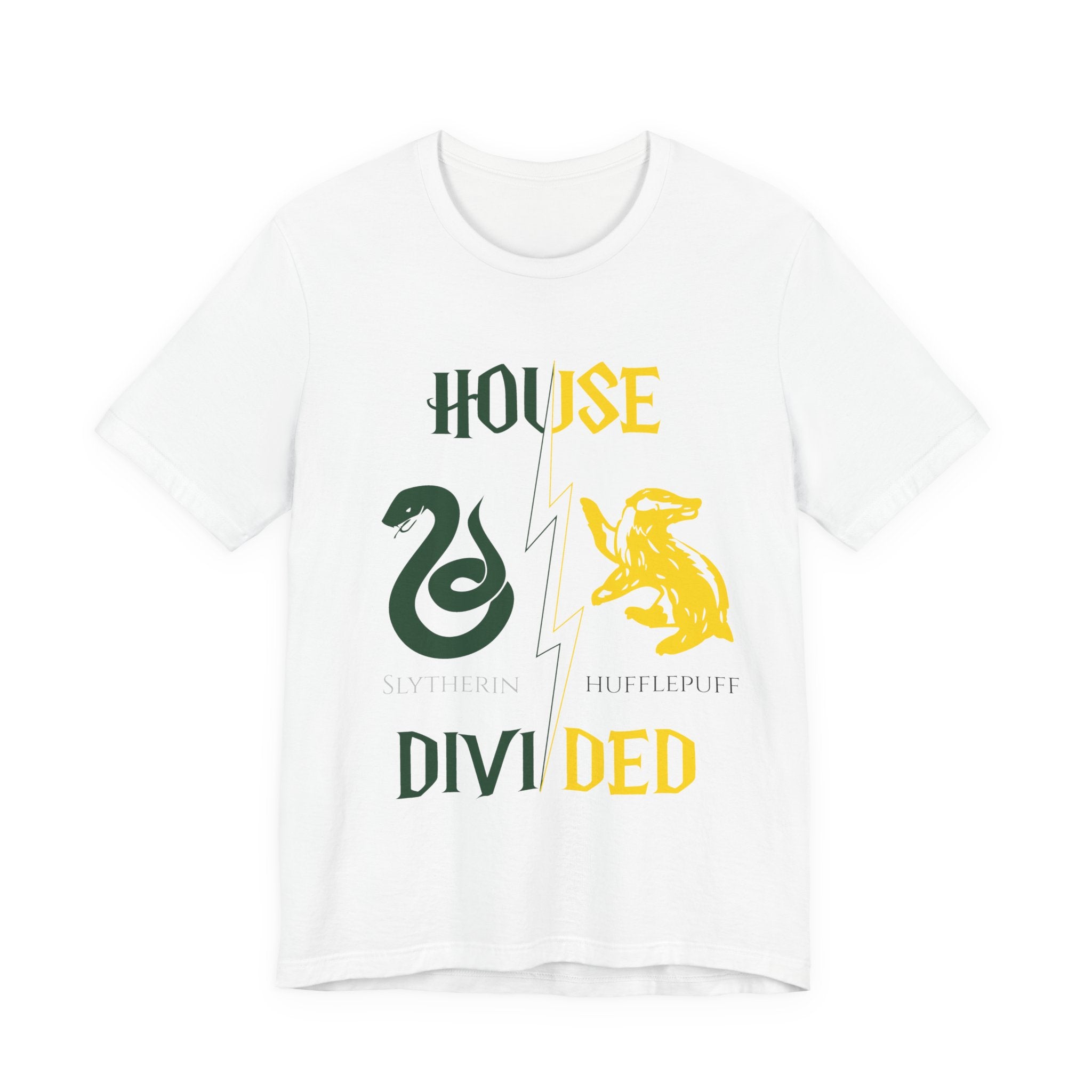 Slytherin Hufflepuff Shirt | House Divided Tee | Wizarding Couple Gift