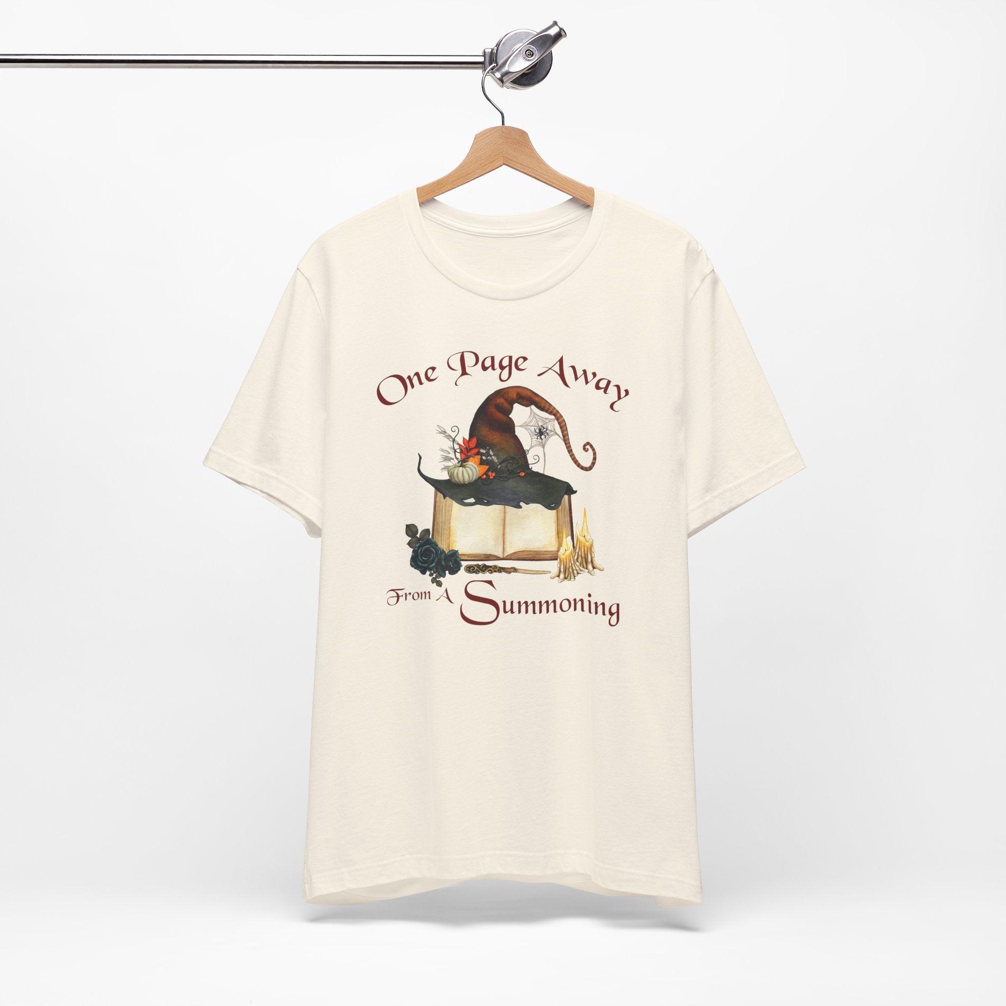 One Page Away From a Summoning Shirt- Witchy Book Lover Tee