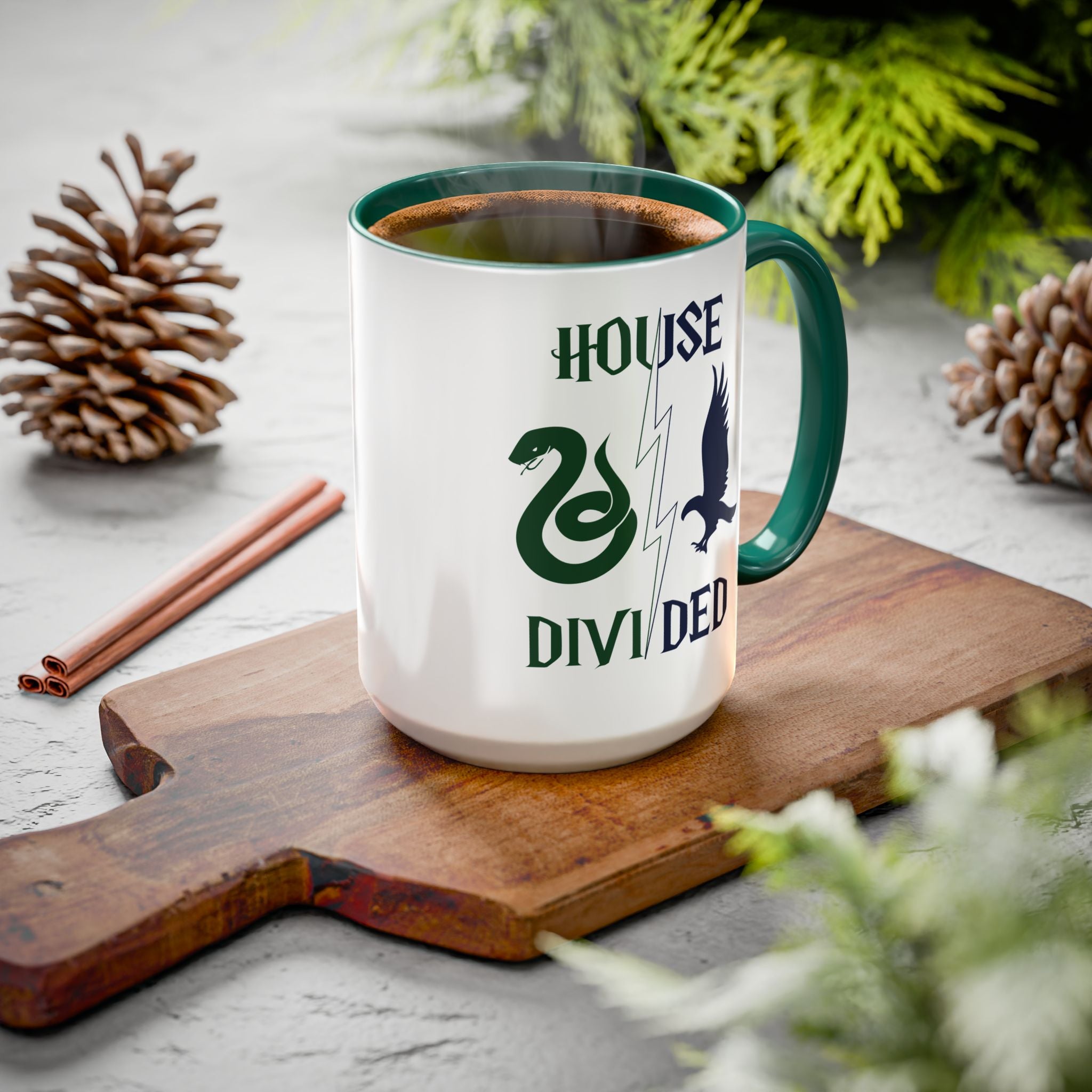 House Divided Rivalry Mug- Serpent + Raven Wizardcore Couple Mug (15oz)