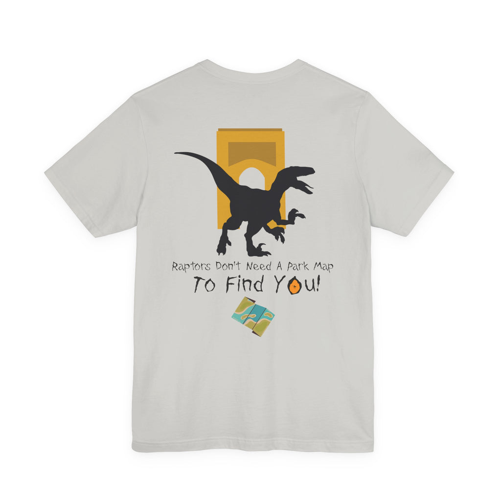 Raptor Park Day Shirt- Universal Inspired Dinosaur Tee, Double-Sided Jurassic Design