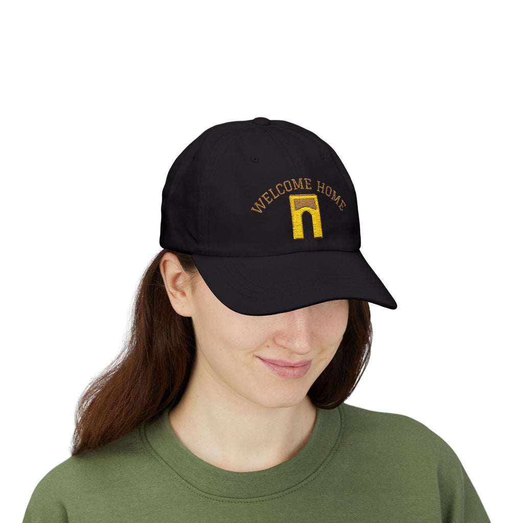 Welcome Home Hat- Embroidered Arch Theme Park Inspired Dad Cap