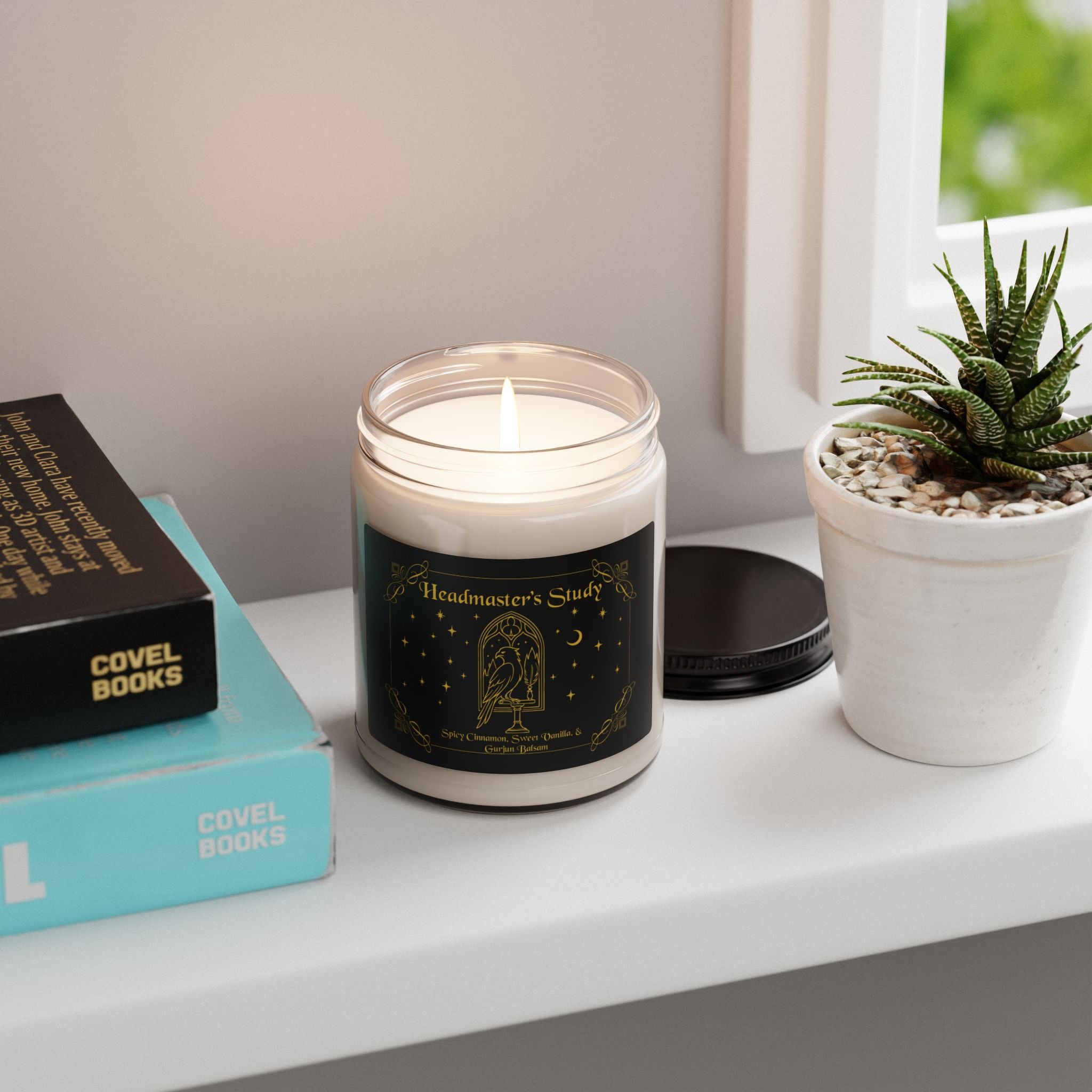 Headmaster's Study- Cinnamon Vanilla Balsam Soy Candle, Magical Library Scent