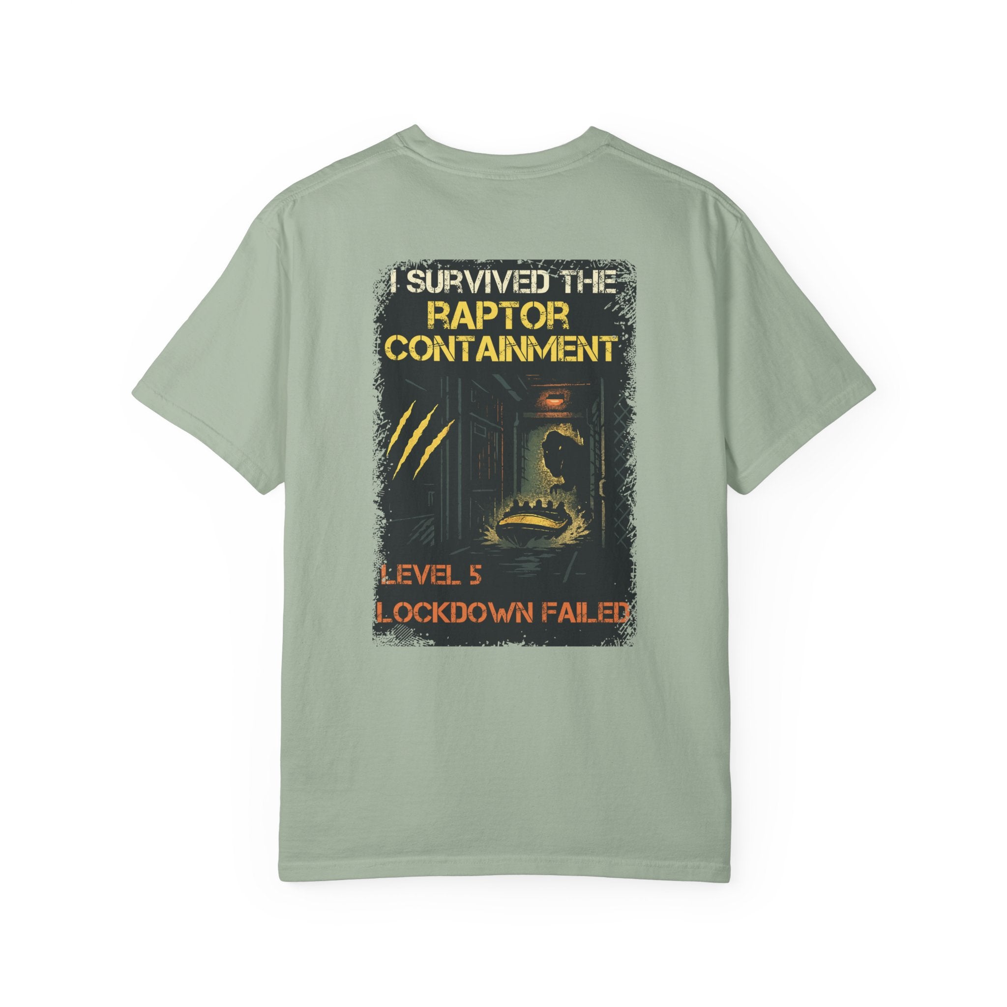 Jurassic River Adventure Shirt- Raptor Containment Zone Survivor Tee