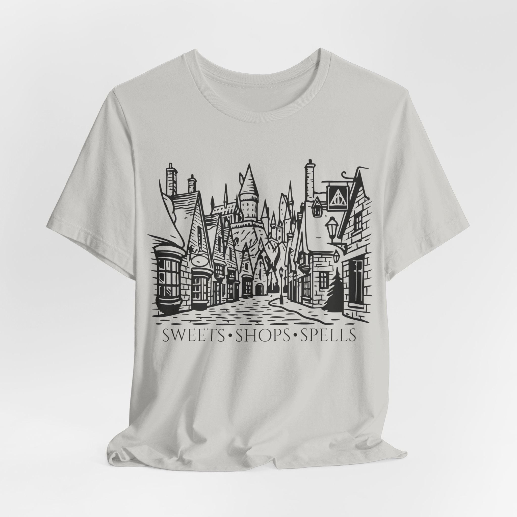 Wizard Village Poster Shirt- Sweets Shops Spells Tee