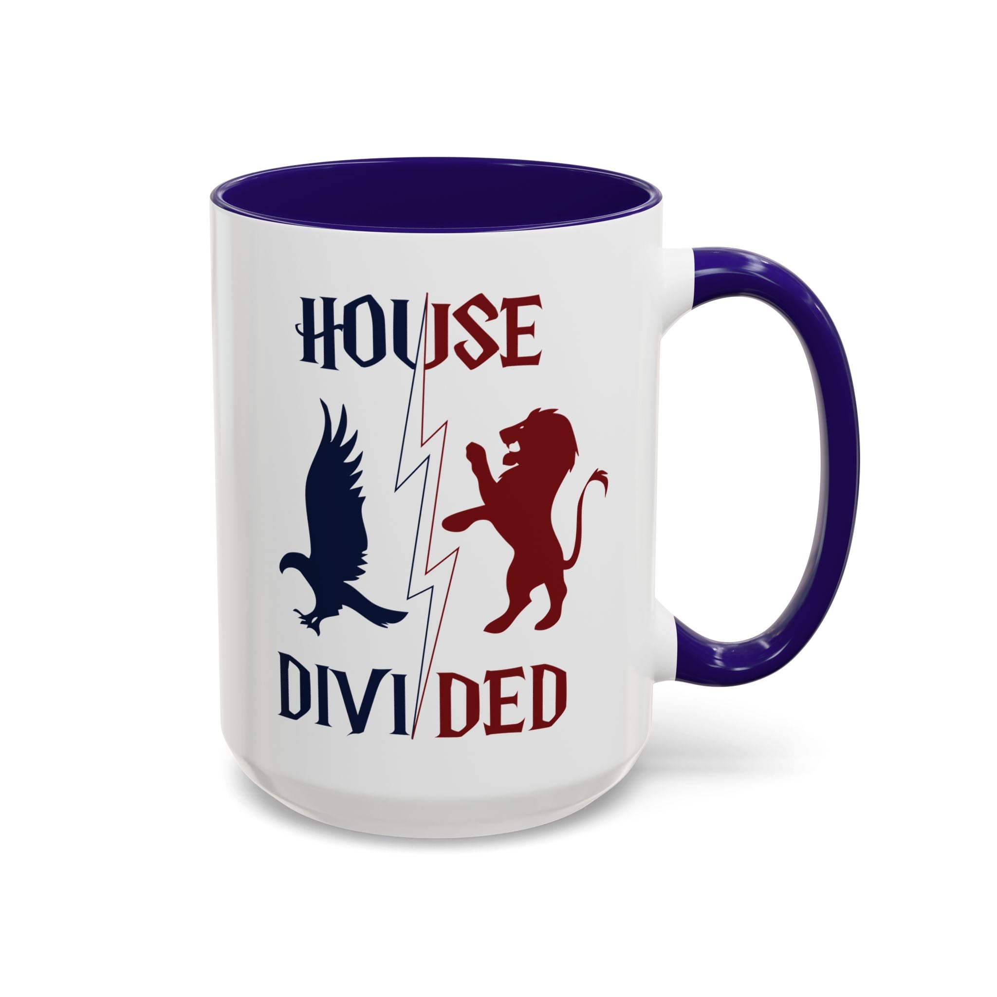 House Divided Rivalry Mug- Lion + Raven Wizardcore Couple Mug (15oz)