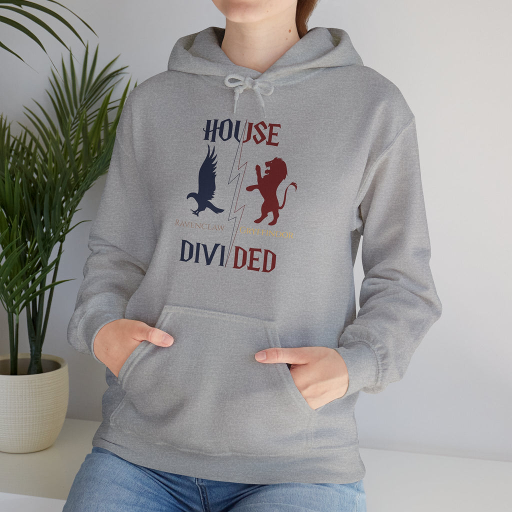 House Divided Hoodie – Ravenclaw x Gryffindor | Magical Rivalry Sweatshirt
