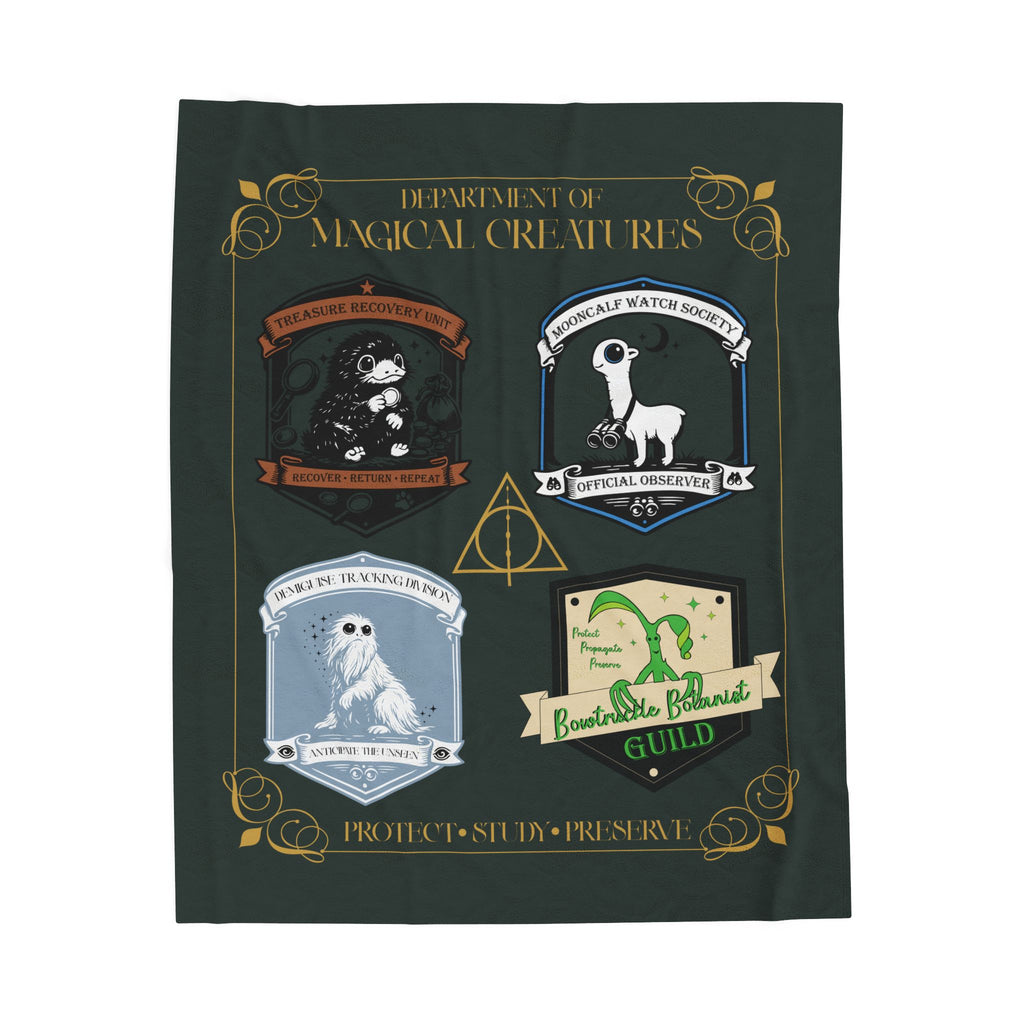 Department of Magical Creatures Blanket- Wizarding World Inspired Throw Blanket (50x60)