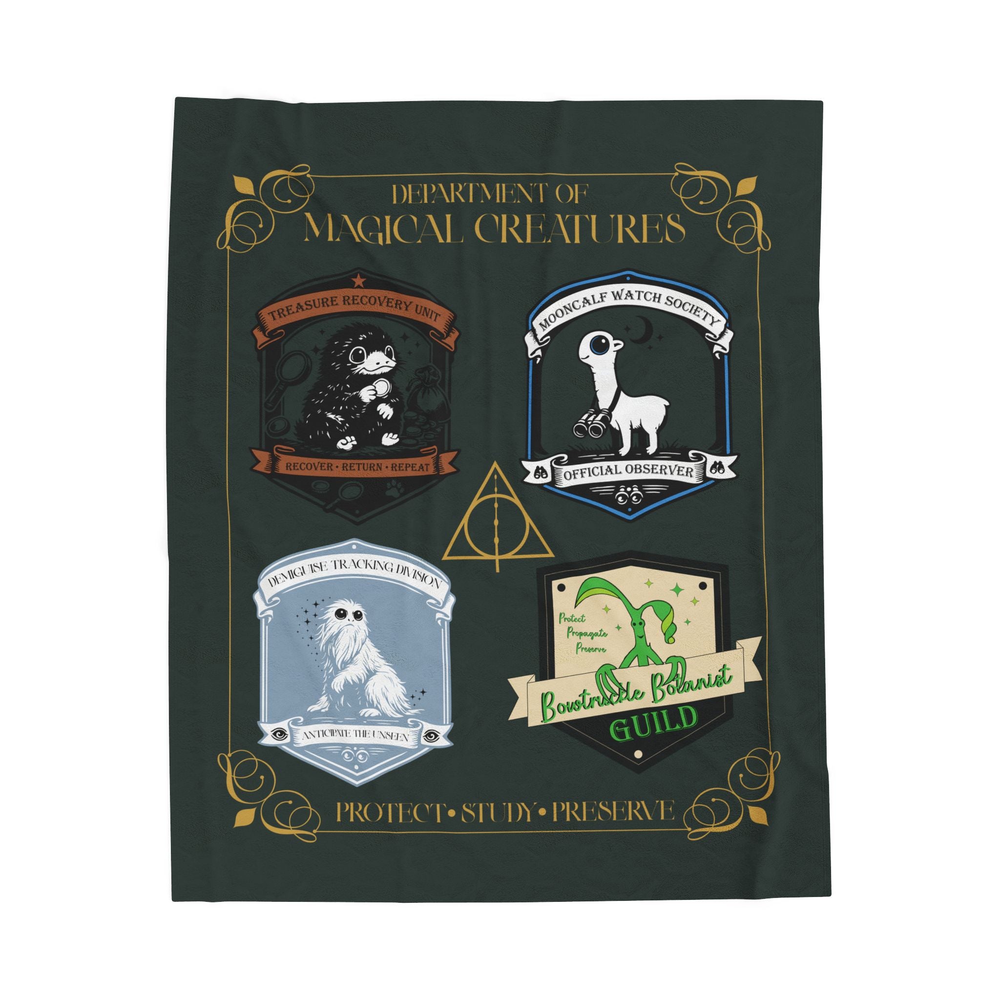 Department of Magical Creatures Blanket- Wizarding World Inspired Throw Blanket (50x60)