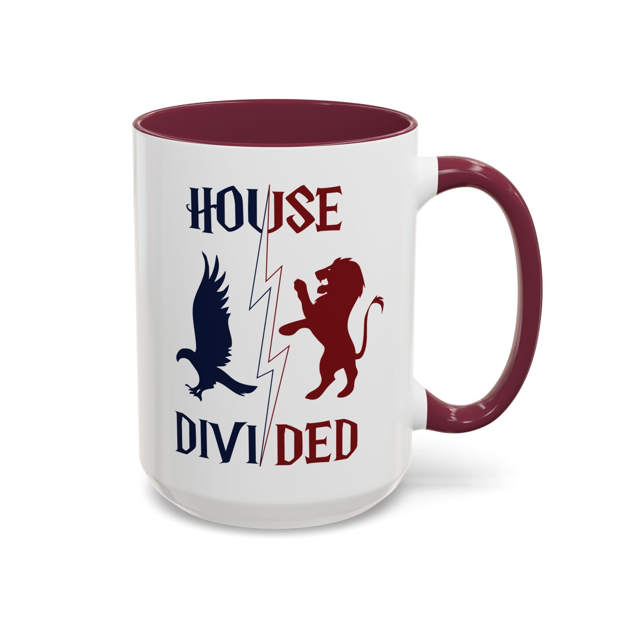 House Divided Rivalry Mug- Lion + Raven Wizardcore Couple Mug (15oz)