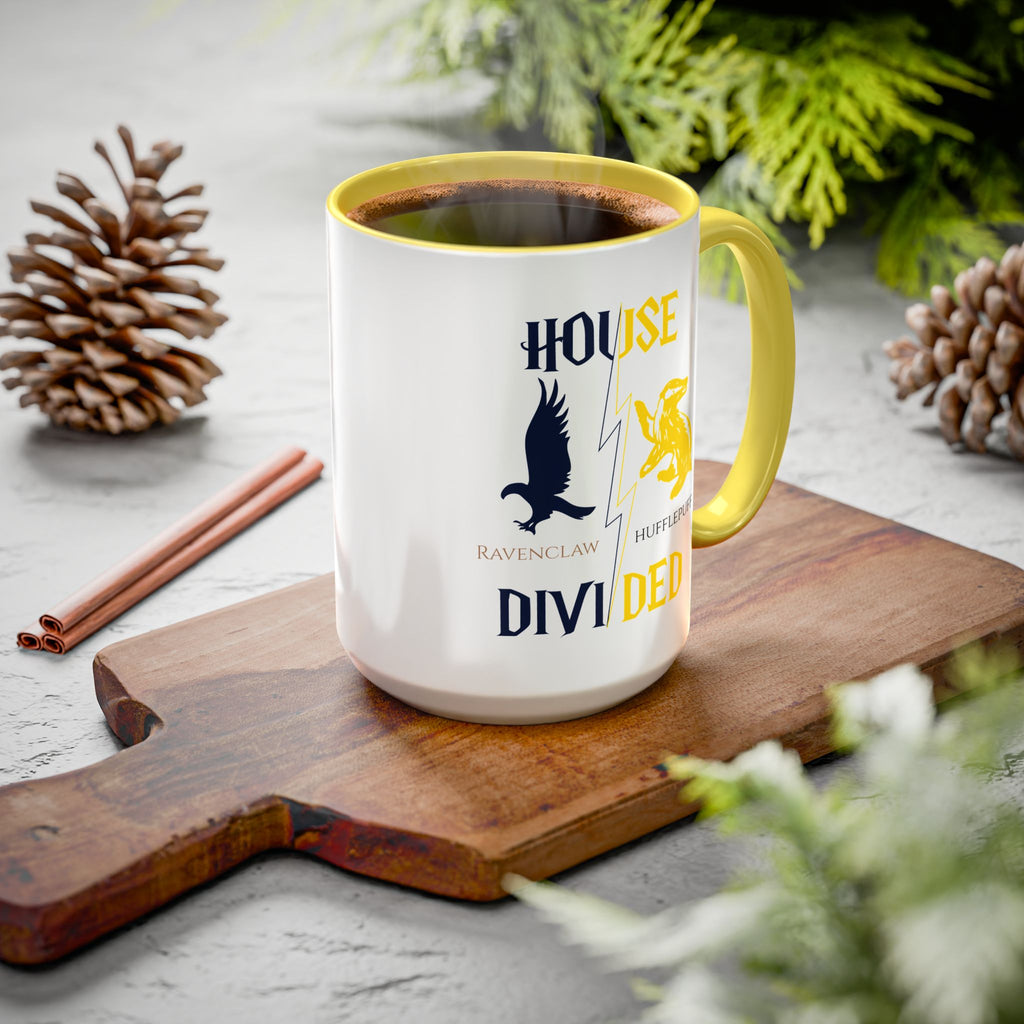 Ravenclaw Hufflepuff Mug | House Divided Cup | Wizarding Couple Gift