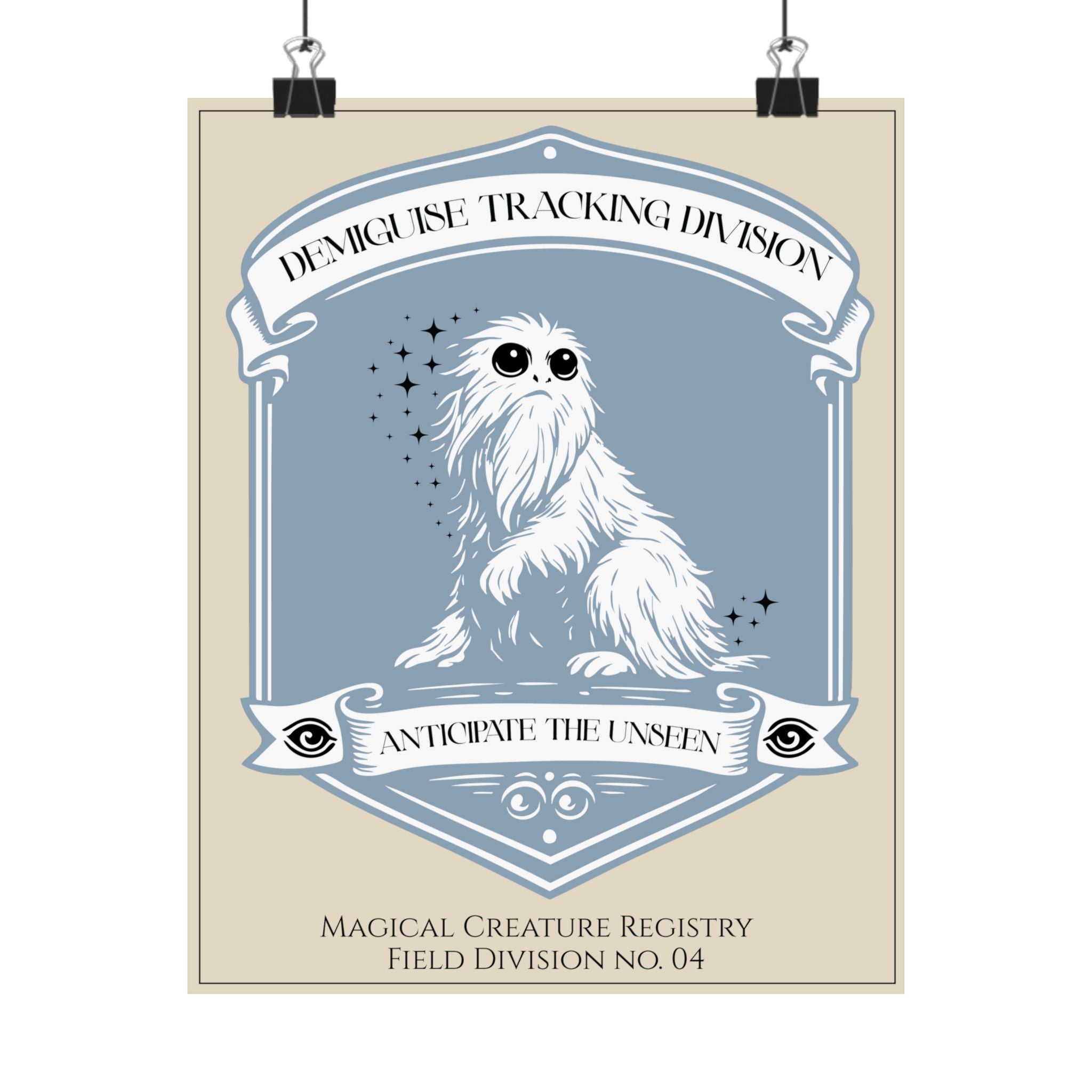 Demiguise Tracking Division Registry Print- 8x10 Fantasy Creature Wall Art