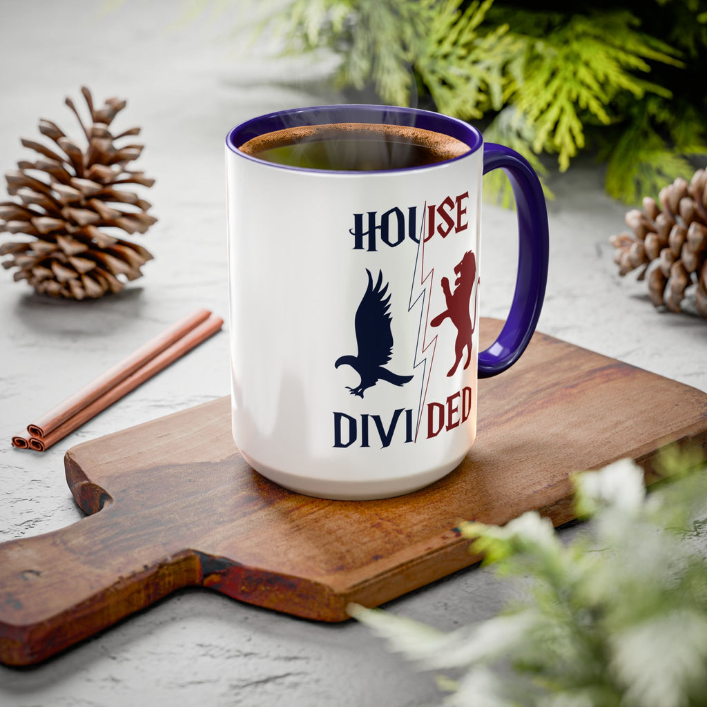 House Divided Rivalry Mug- Lion + Raven Wizardcore Couple Mug (15oz)