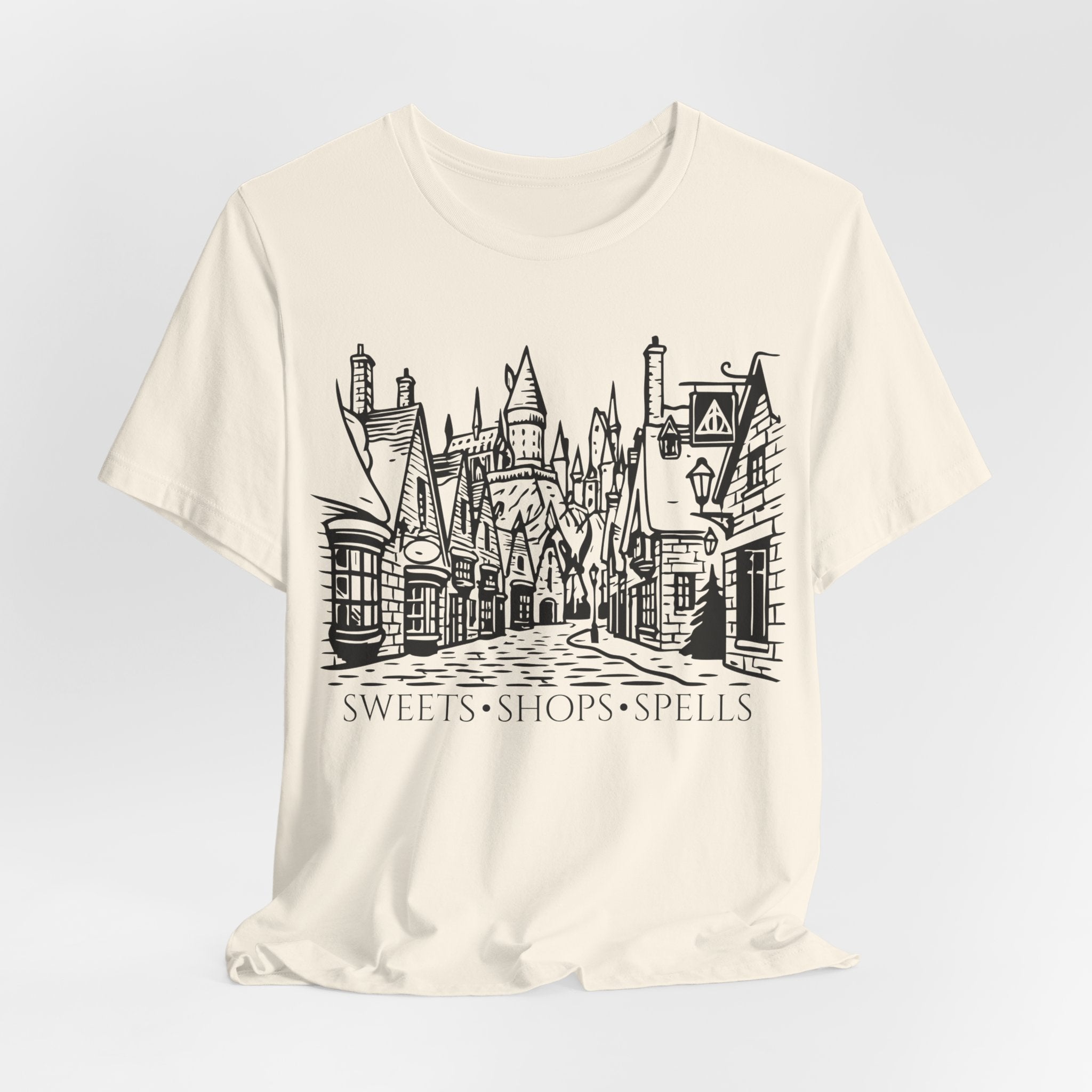 Wizard Village Poster Shirt- Sweets Shops Spells Tee