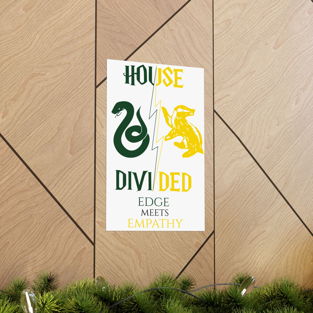 House Divided Rivalry Poster- Serpent + Badger 11x17 Wall Art