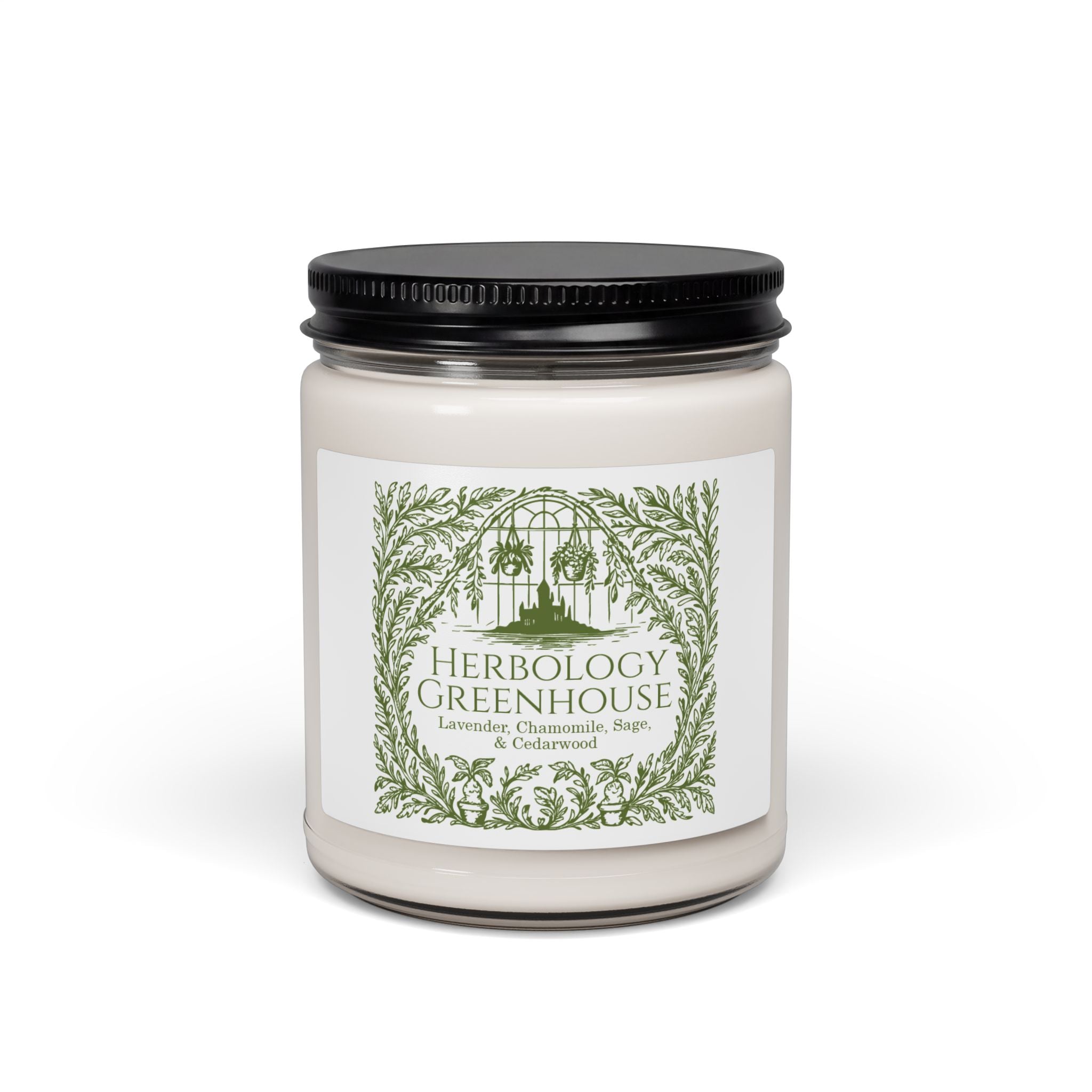 Herbology Greenhouse- Lavender Chamomile Soy Candle, Botanical Greenhouse Scent