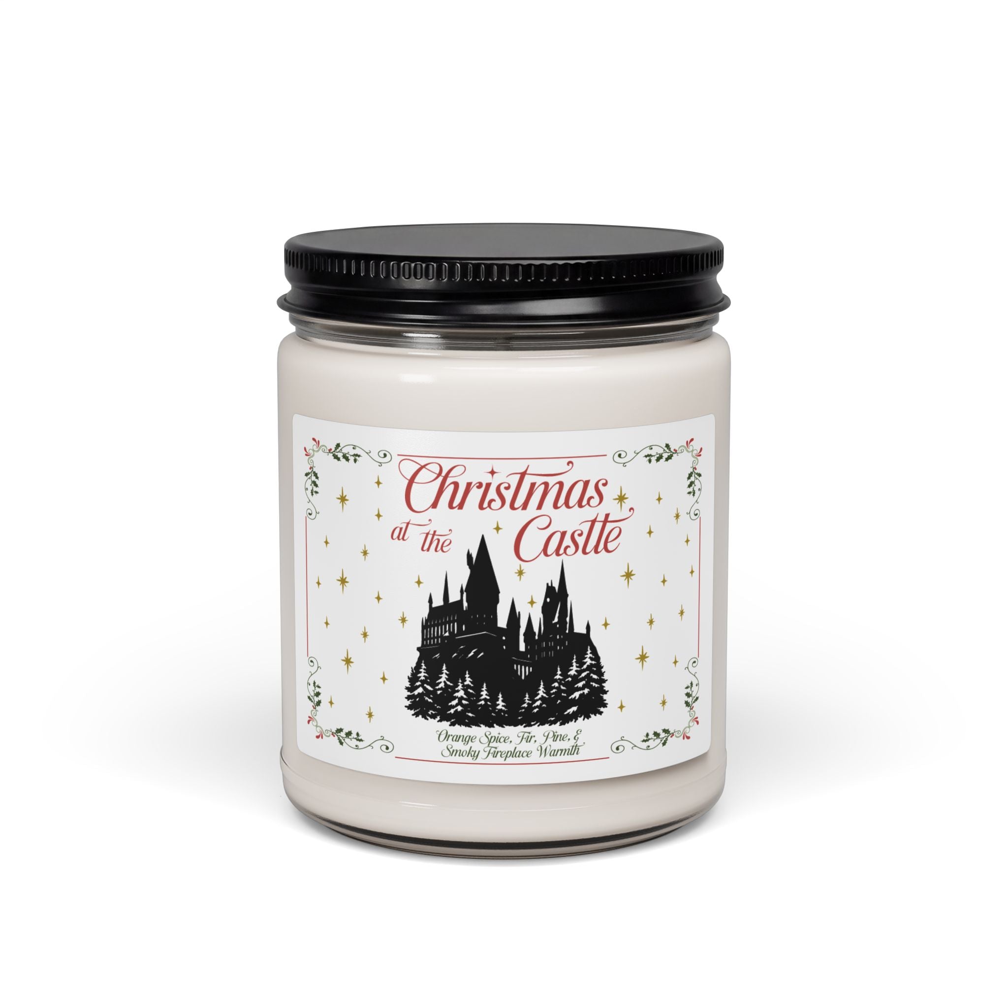 Christmas at the Castle- Orange Spice, Pine, & Smoky Fireplace Soy Candle