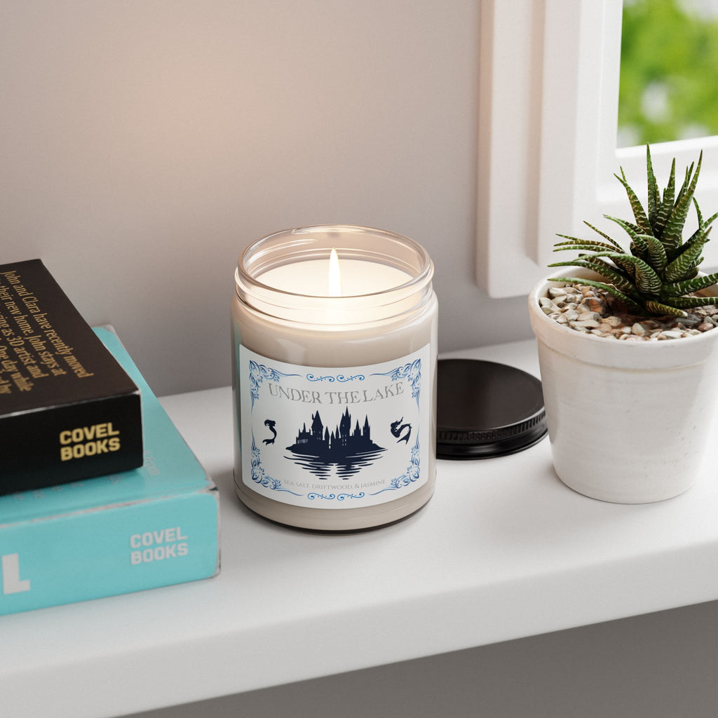 Under the Lake- Sea Salt, Jasmine, & Driftwood Soy Candle, Magical Water Scent