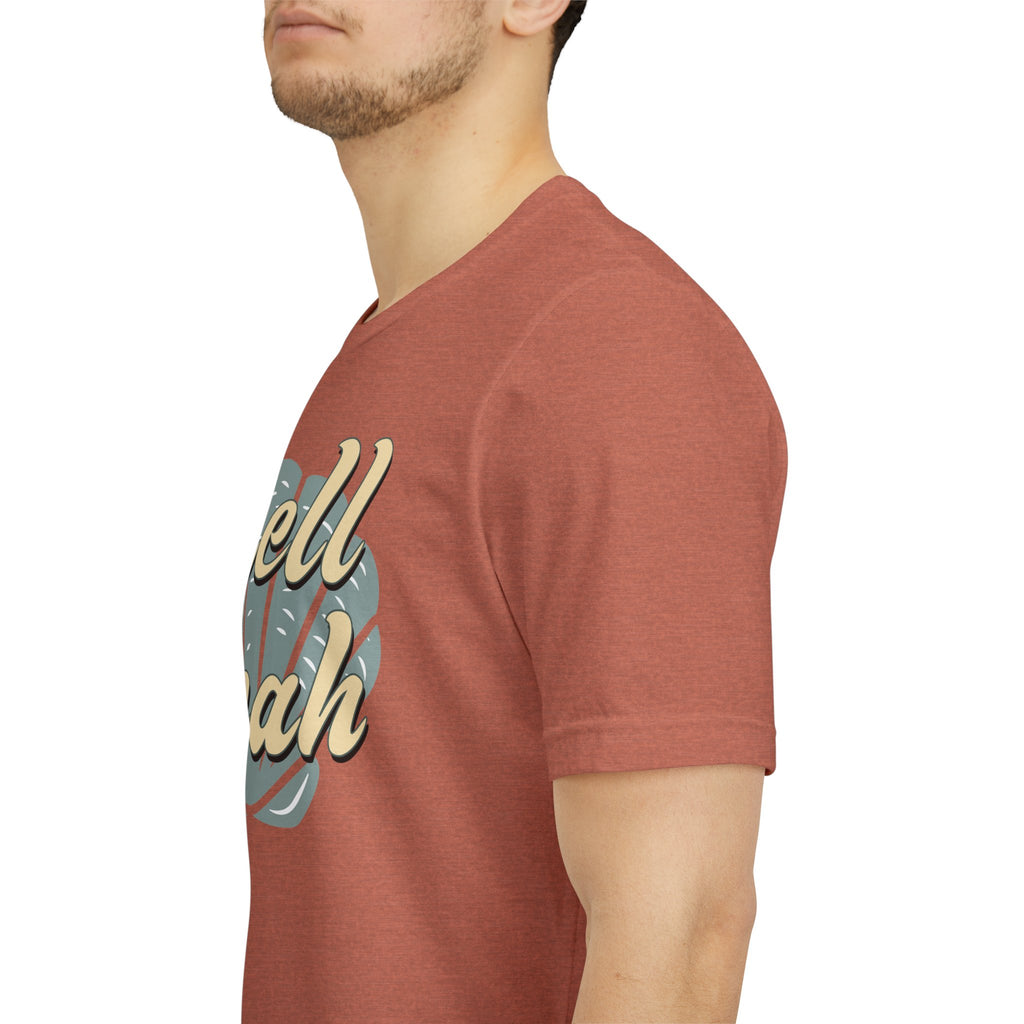 Shell Yeah Tee- Retro Seashell Beach Shirt